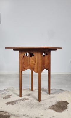 Handgefertigter Jugendstil-Beistelltisch aus schwarzer Kirsche von Frank Buschmann