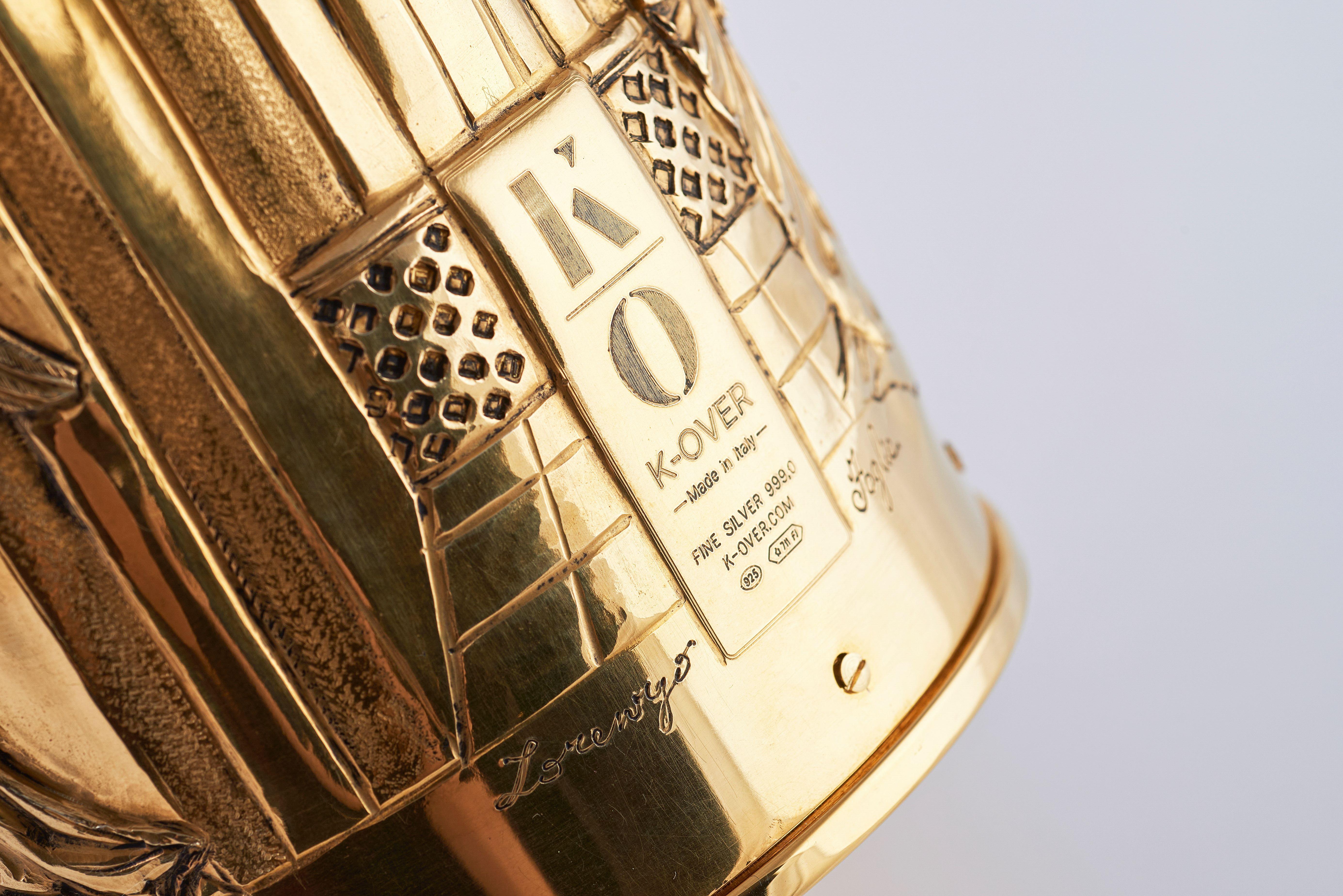K-over Champagner, Tür des Paradieses, massives reines italienisches Silber  im Angebot 1