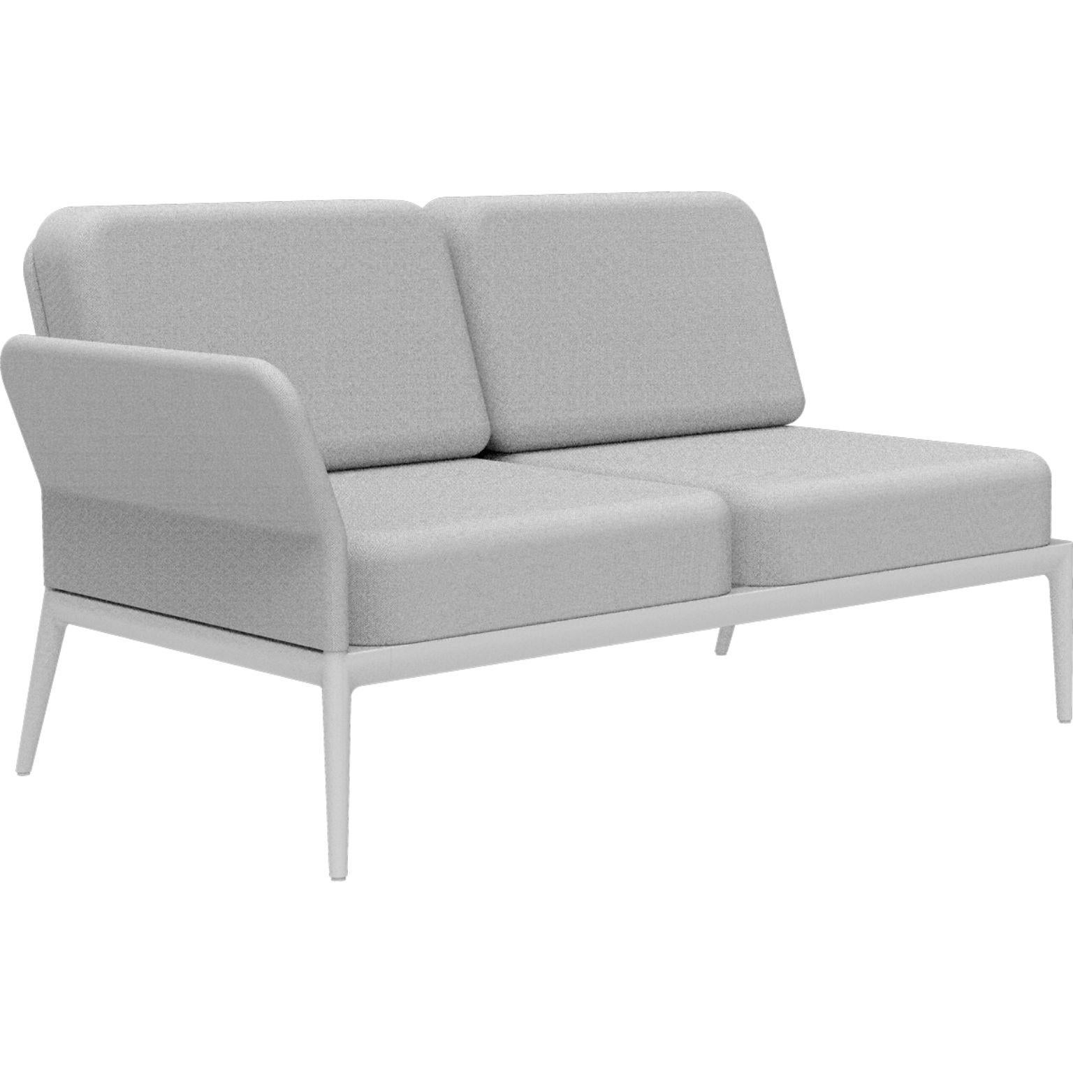 Cover White Double Right Modular Sofa by MOWEE
Dimensions: D83 x W148 x H81 cm (seat height 42 cm).
Material: Aluminum and upholstery.
Weight: 29 kg.
Also available in different colors and finishes. 

An unmistakable collection for its beauty