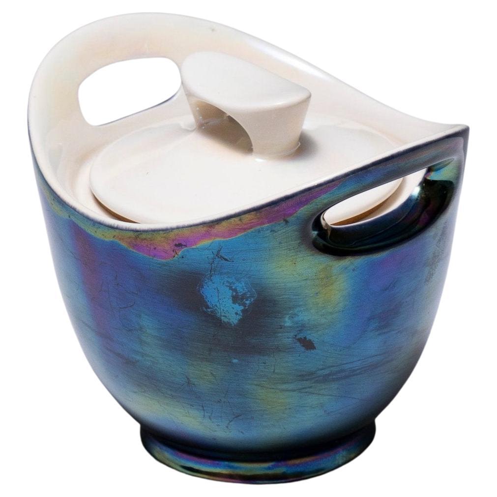 Vaso in ceramica coperto, Dincotea, anni '50