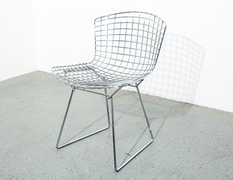 Covered Harry Bertoia Wire Dining Chairs for Knoll 5