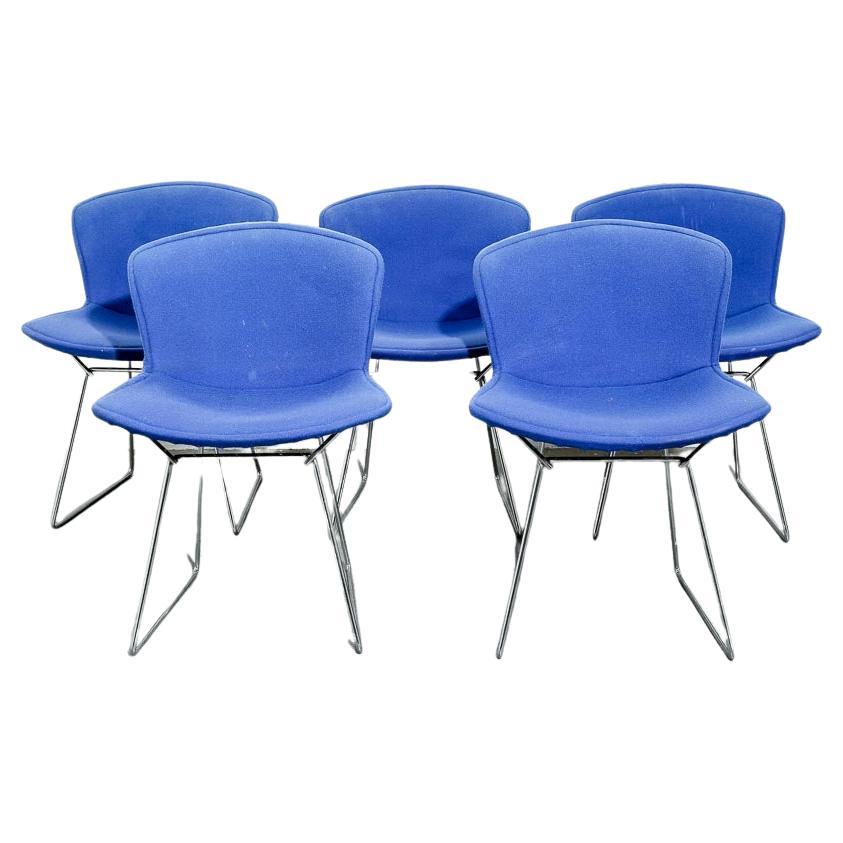 Covered Harry Bertoia Wire Dining Chairs for Knoll