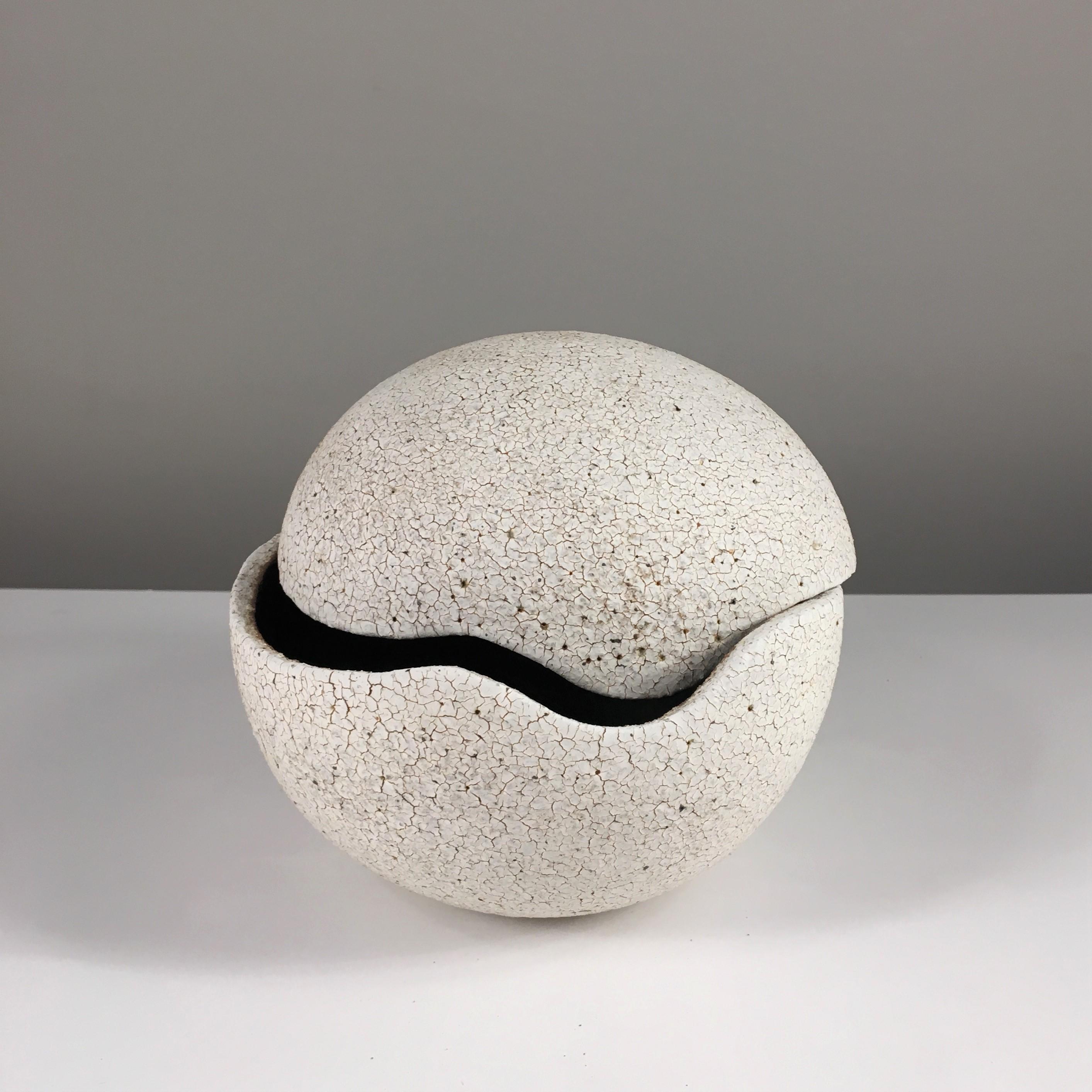 Organic Modern Covered Orb Pottery by Yumiko Kuga For Sale
