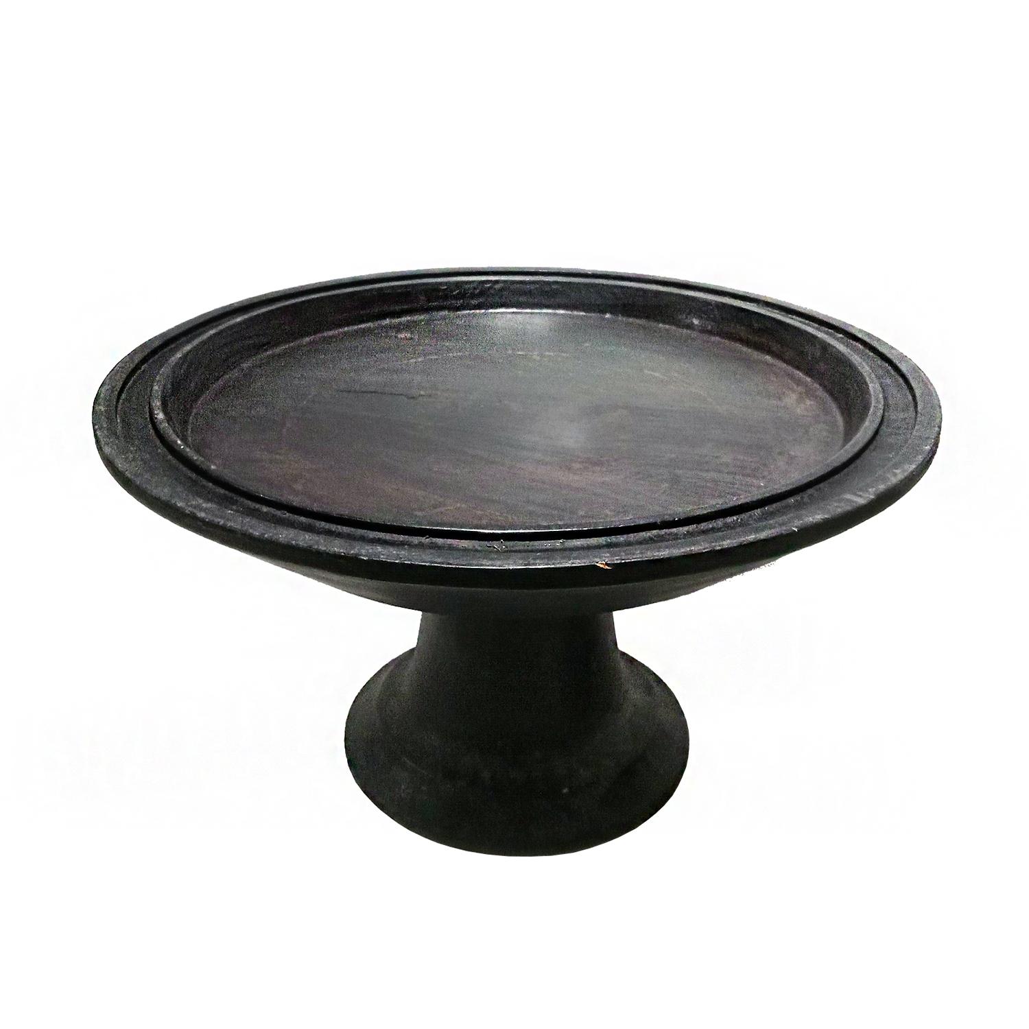 Late 20th Century Covered Pedestal Serving Tray