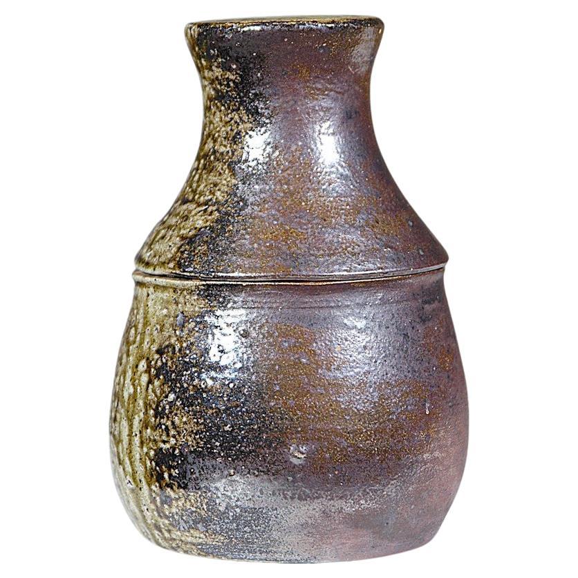 Pot couvert en grès par Jean et Jacqueline Lerat La Borne France 1950's