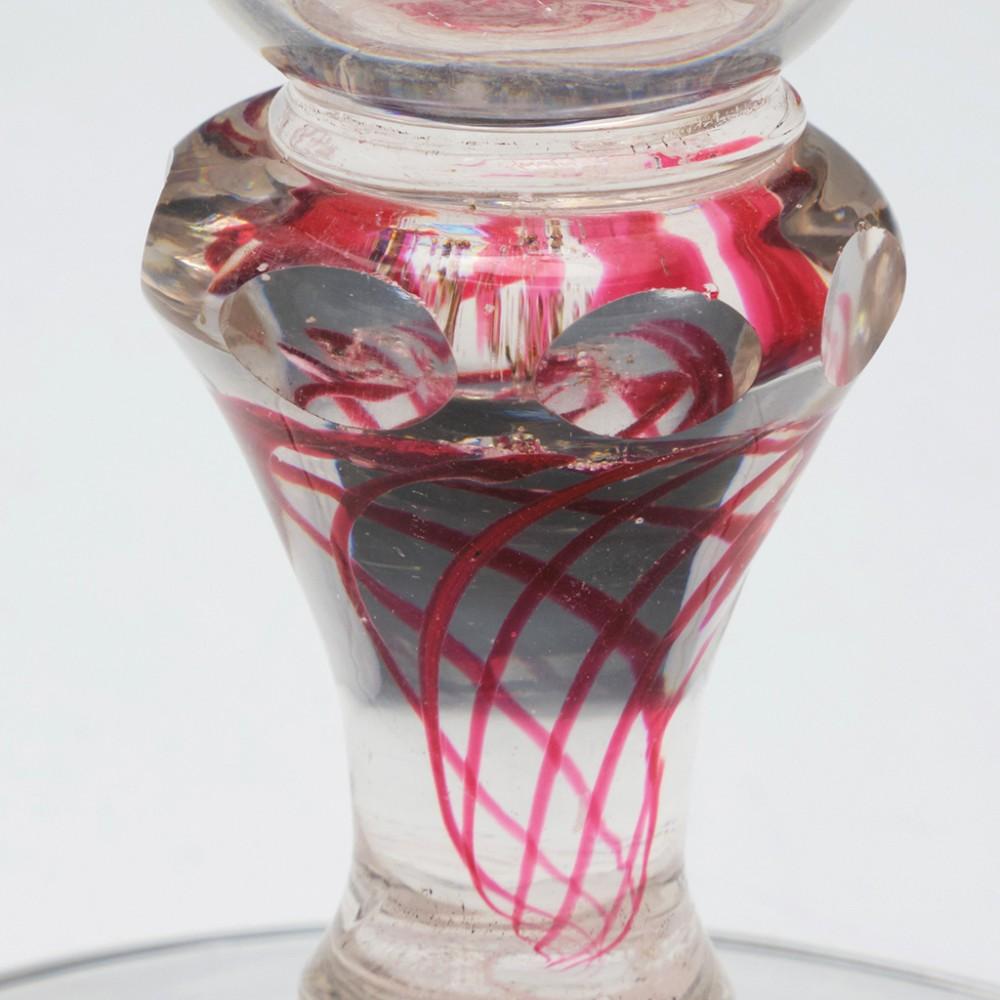 Covered Wine Goblet With Colour Twist Stem, c1730 5