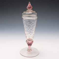 Covered Wine Goblet With Colour Twist Stem, c1730