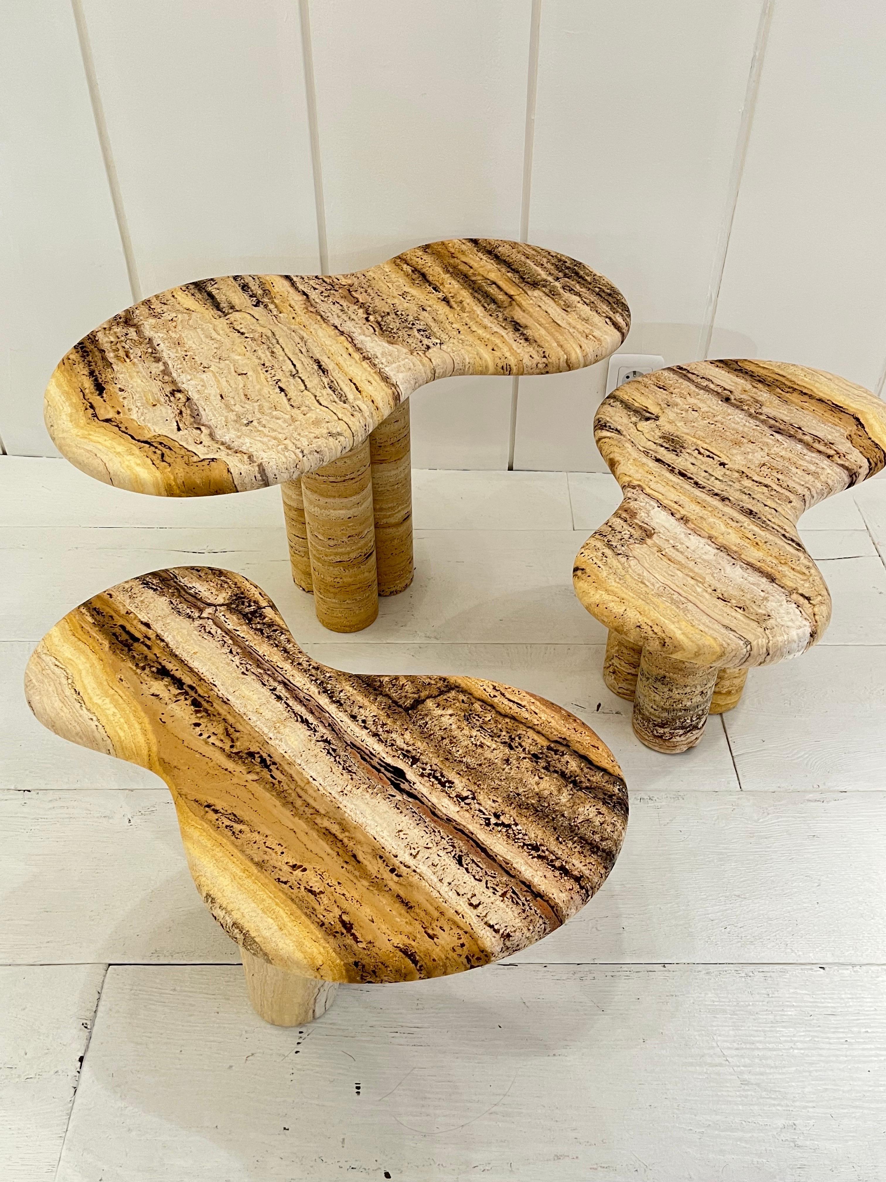 Modern Covertino Nesting Tables by Jean Frederic Bourdier For Sale