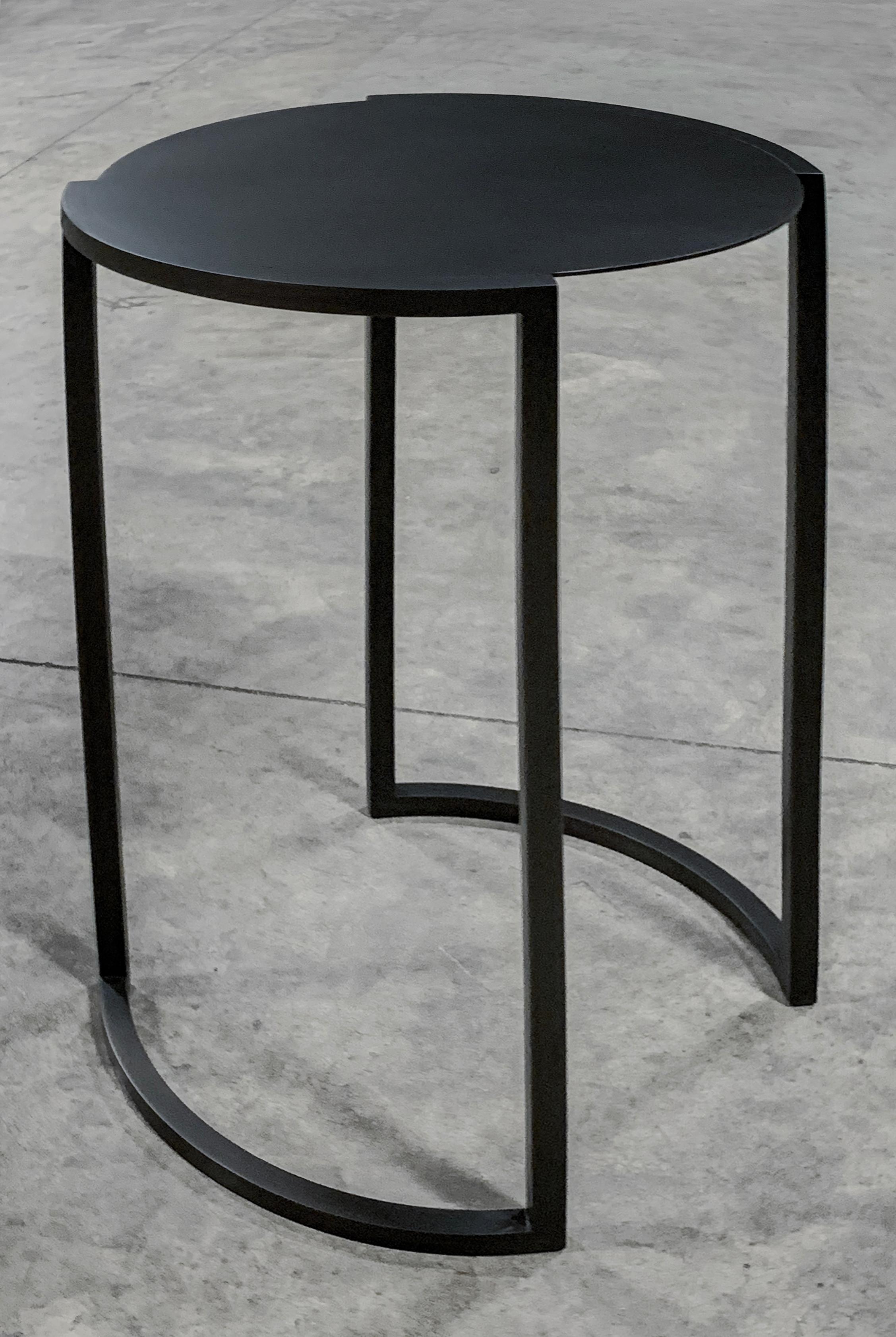 Contemporary COVET Side Table in Black Metal by Soraya Osorio For Sale