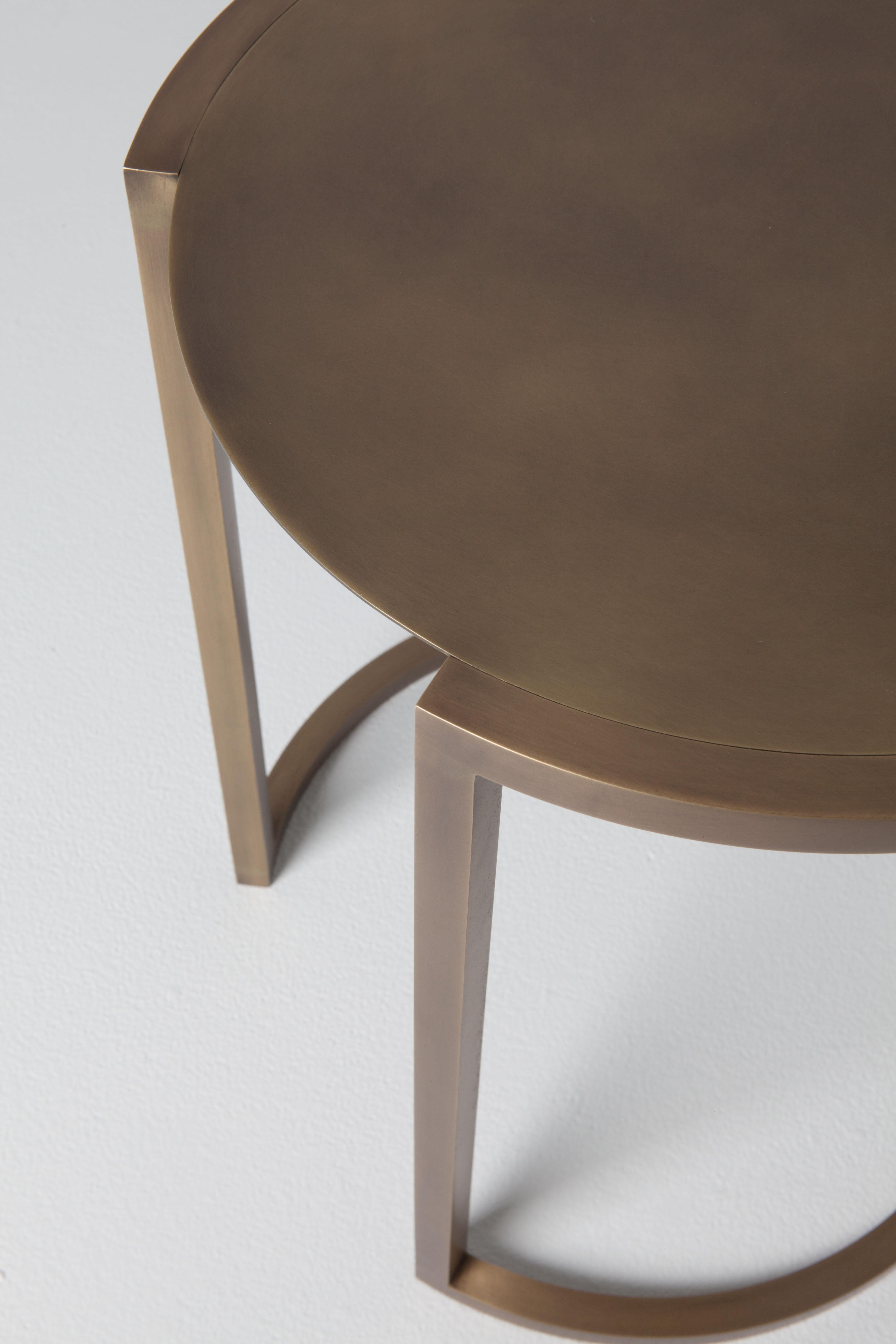 Modern COVET Side Table in Brass by Soraya Osorio For Sale