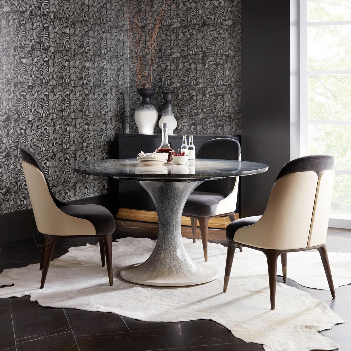Leather Covet Modern Dining Chairs For Sale