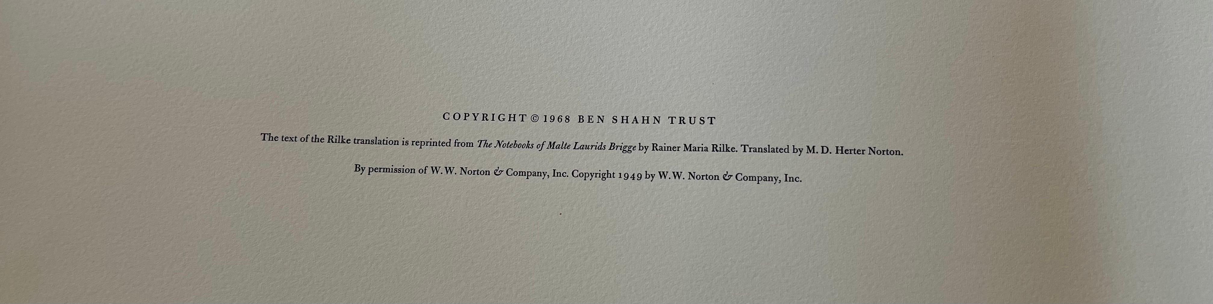 Coveted Ben Shahn Limited Edition Portfolio #234 with 24 Lithographs R. M. Rilke For Sale 2