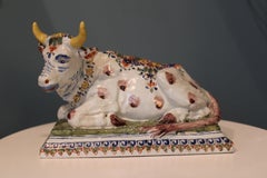 Cow attributed to Delft earthenware, 18th century