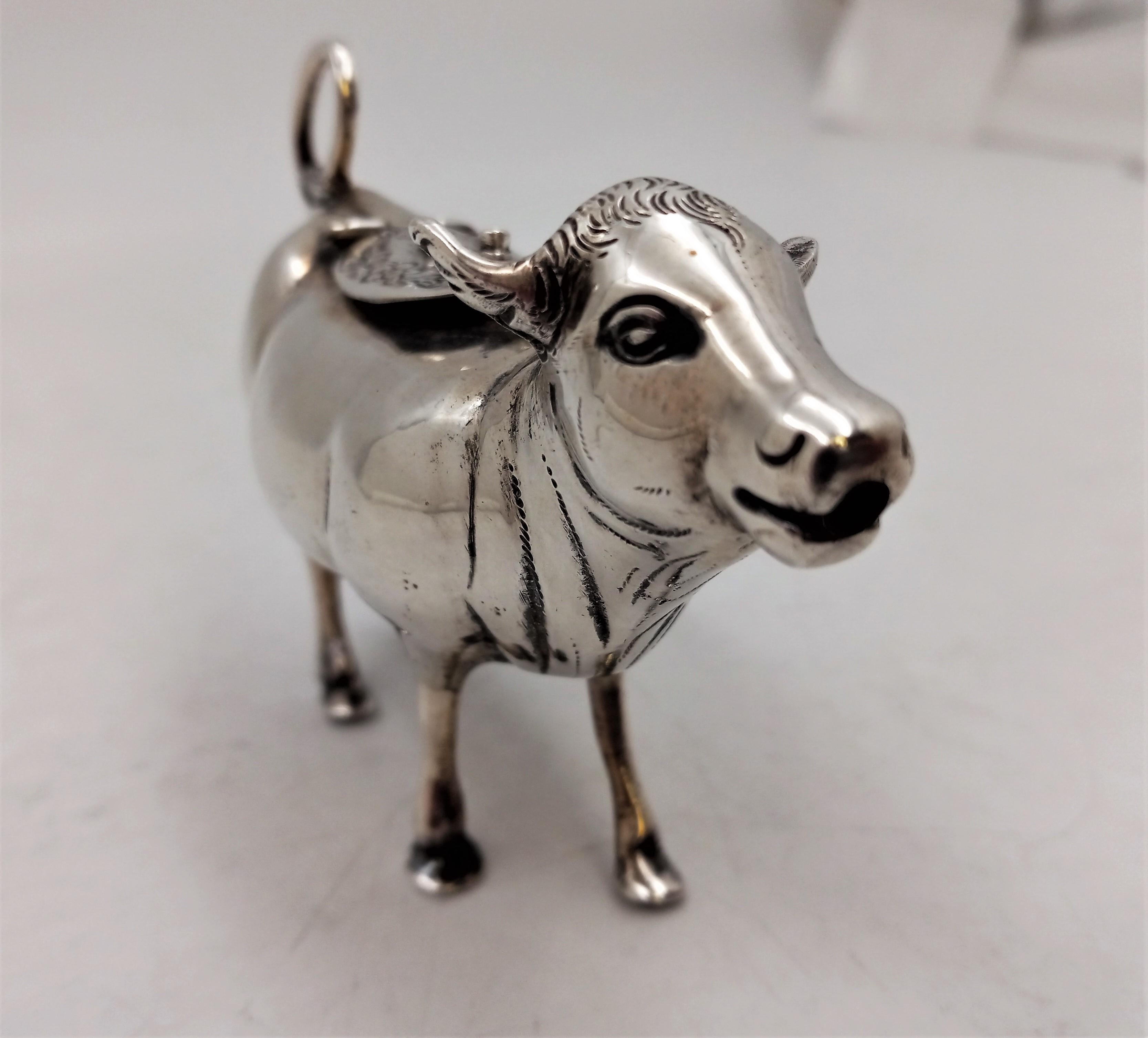 Cow Creamer Sterling Silver Germany Early 20th Century In Good Condition In New York, NY