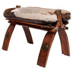 Cow Hide upholstery Camel seat 1960s Egypt