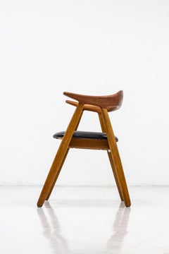 "Cow horn" Arm Chair by Svend Aage Madsen by Cabinetmaker K. Knudsen, 1950s