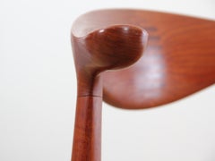 Cow Horn Chair in Teak by Hans Wegner for Johannes Hansen