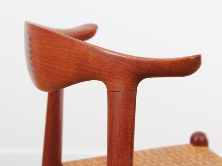 Cow Horn Chair in Teak by Hans Wegner for Johannes Hansen For Sale at