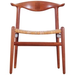 Cow Horn Chair in Teak by Hans Wegner for Johannes Hansen