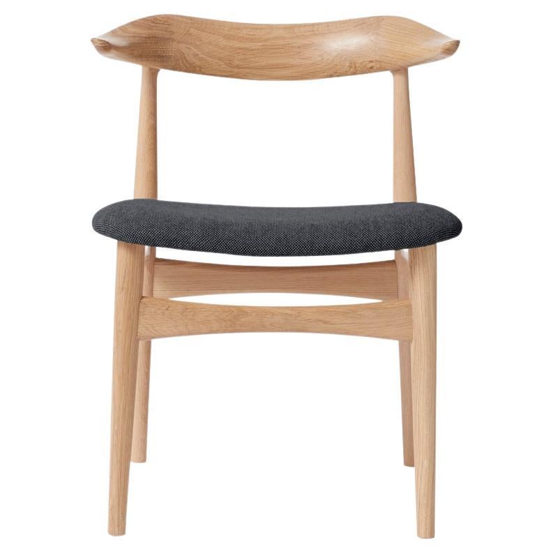 Kuhhorn-Stuhl aus Eichenholz in Anthrazit von Warm Nordic