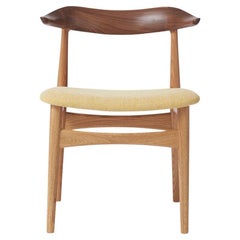 Cow Horn Chair Walnut Oak Vanilla by Warm Nordic