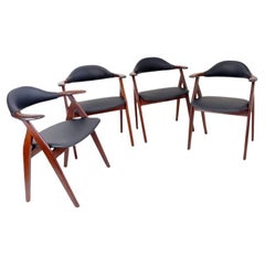 "Cow Horn" Chairs by Tijsseling Meubelfabriek, Netherlands 1960 - 4 available