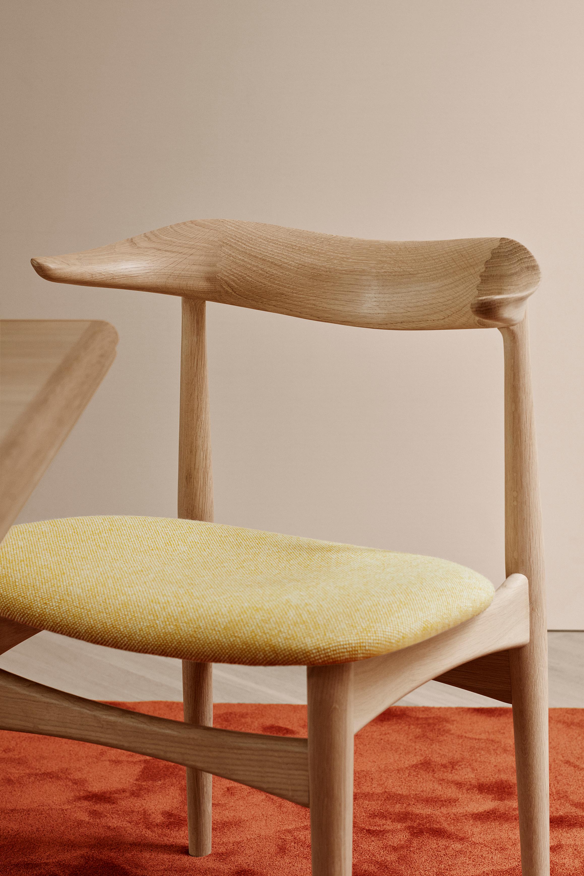 Cow Horn Oak Chair, by Knud Færch from Warm Nordic For Sale 9