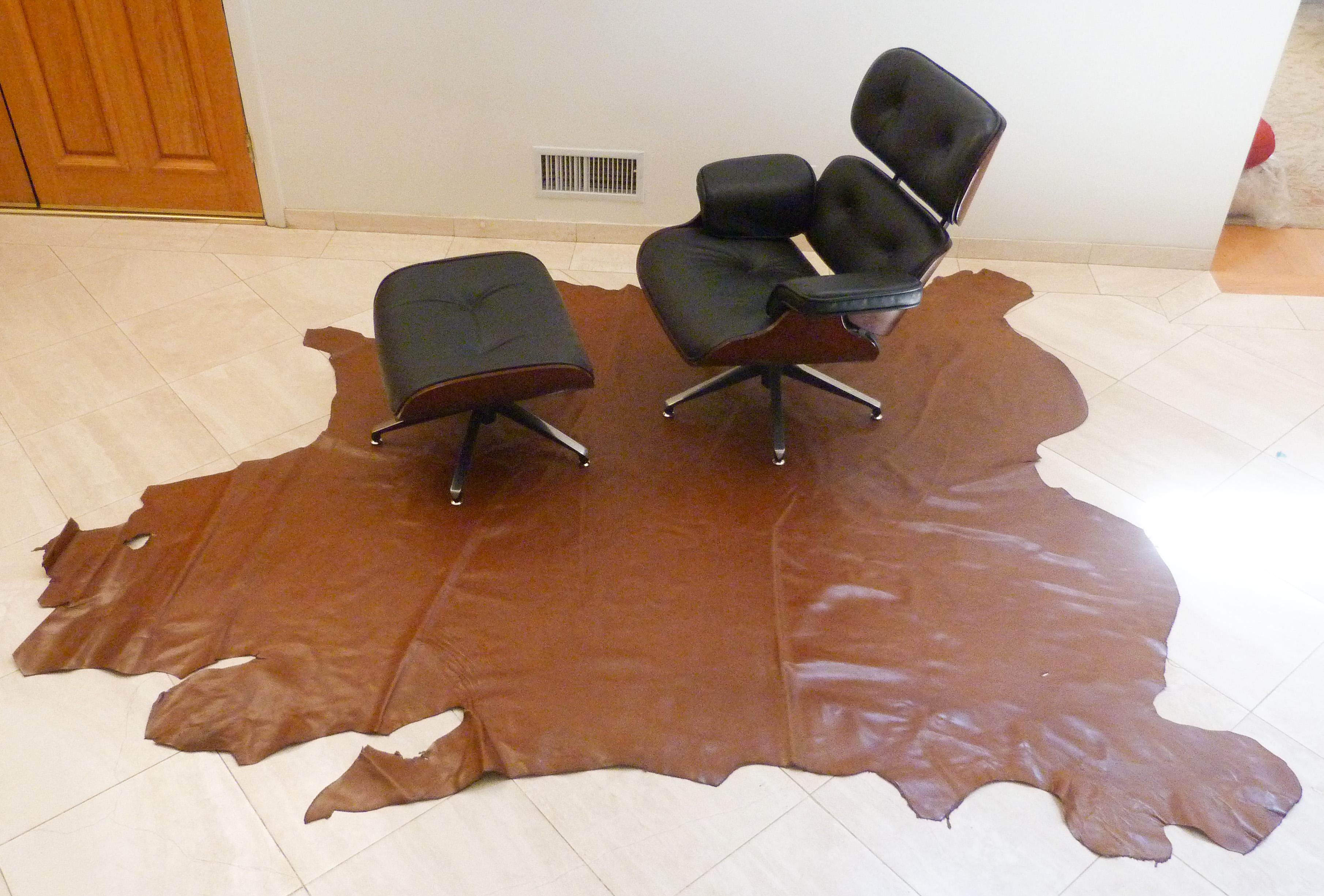 Late 20th Century Cow Leather Hide Skin Rug, Spain For Sale