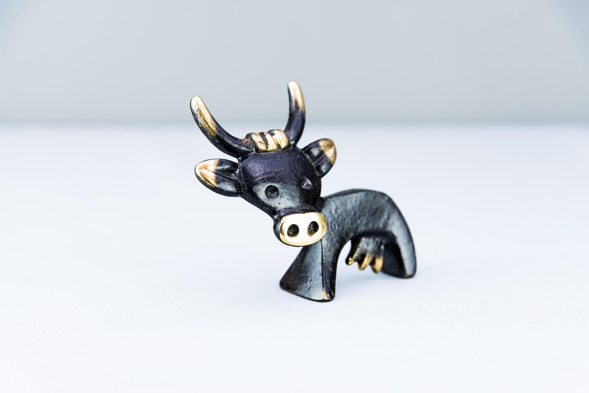 Blackened Cow Pen Holder by Walter Bosse For Sale