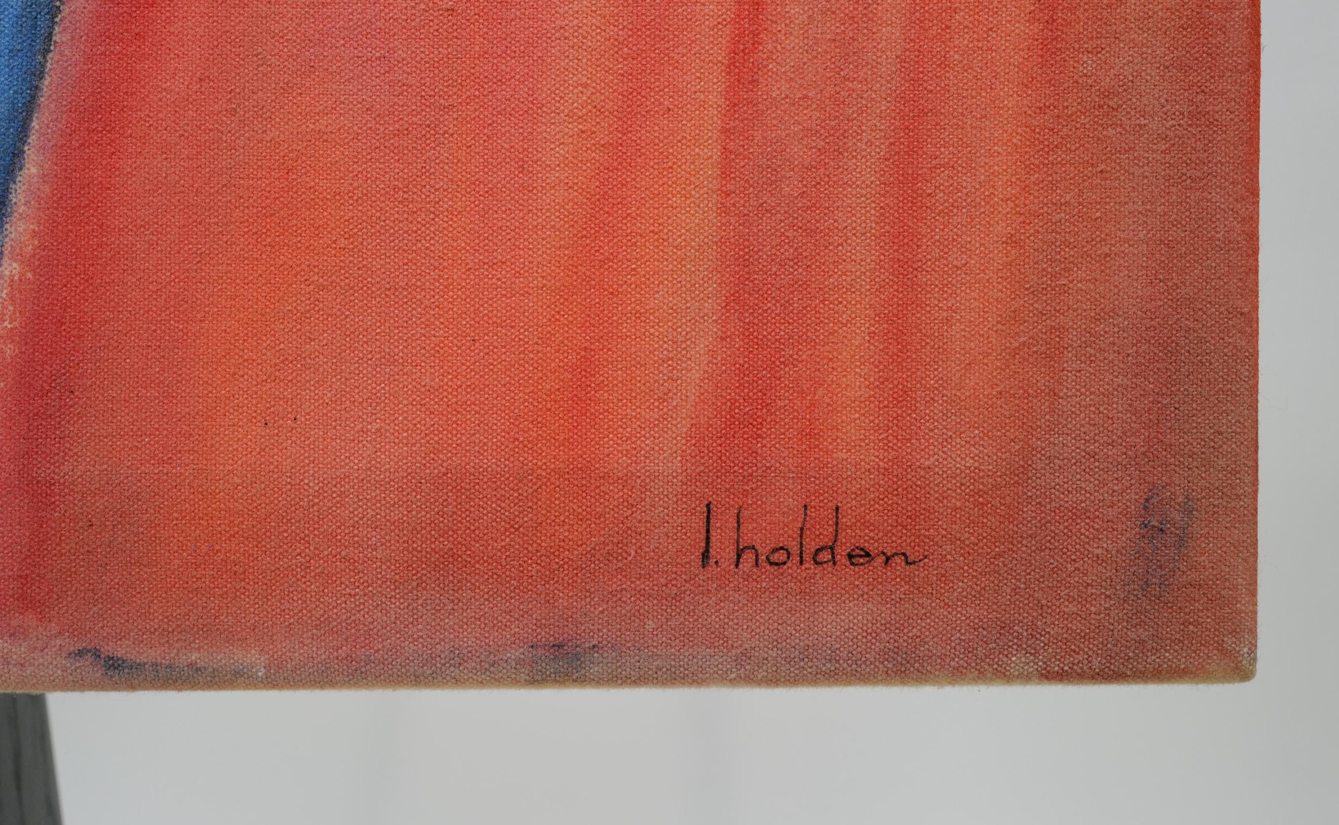 20th Century Cowboy and Horse Paint on Canvas by J. Holden For Sale