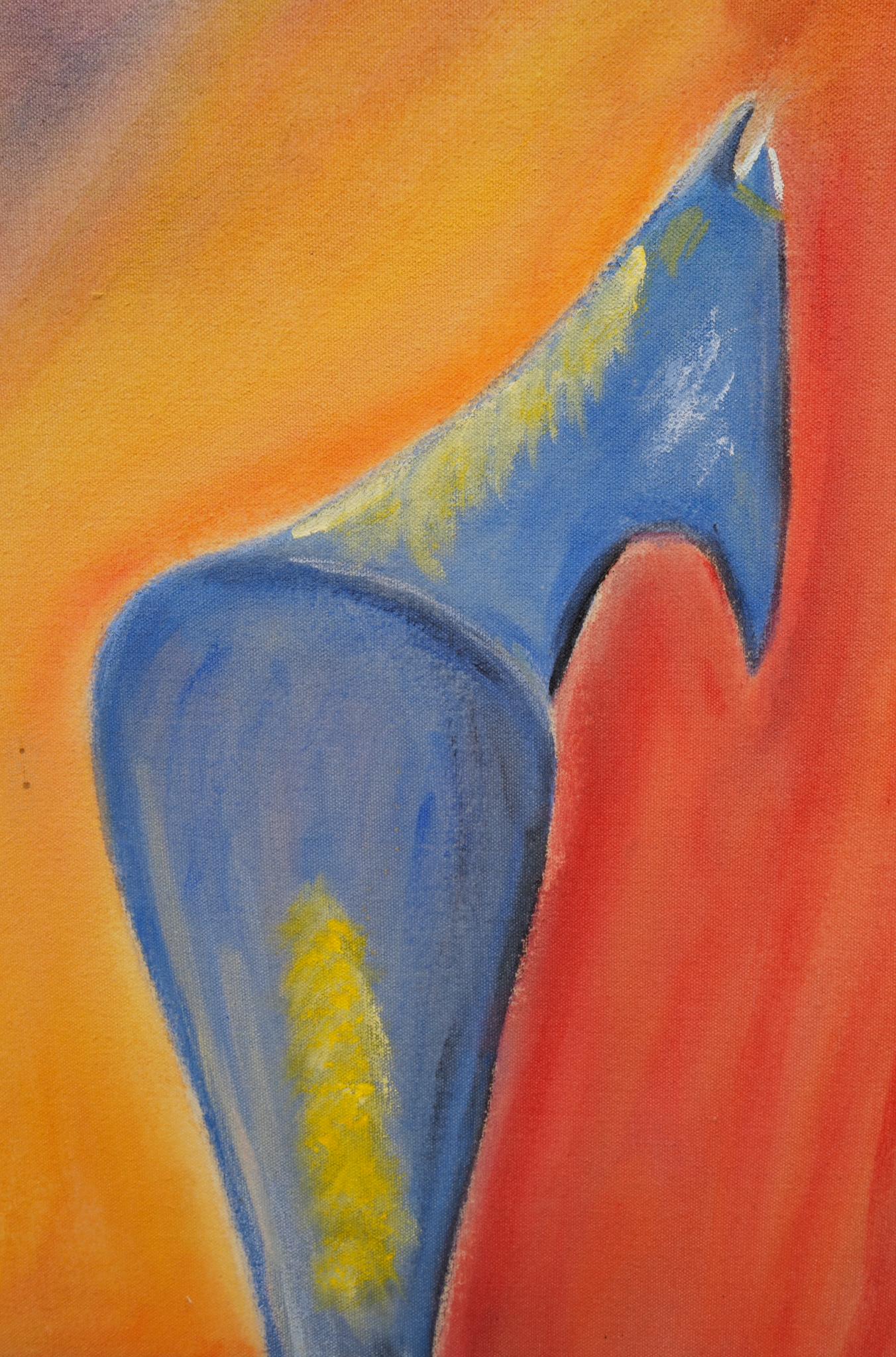 Cowboy and Horse Paint on Canvas by J. Holden For Sale 3