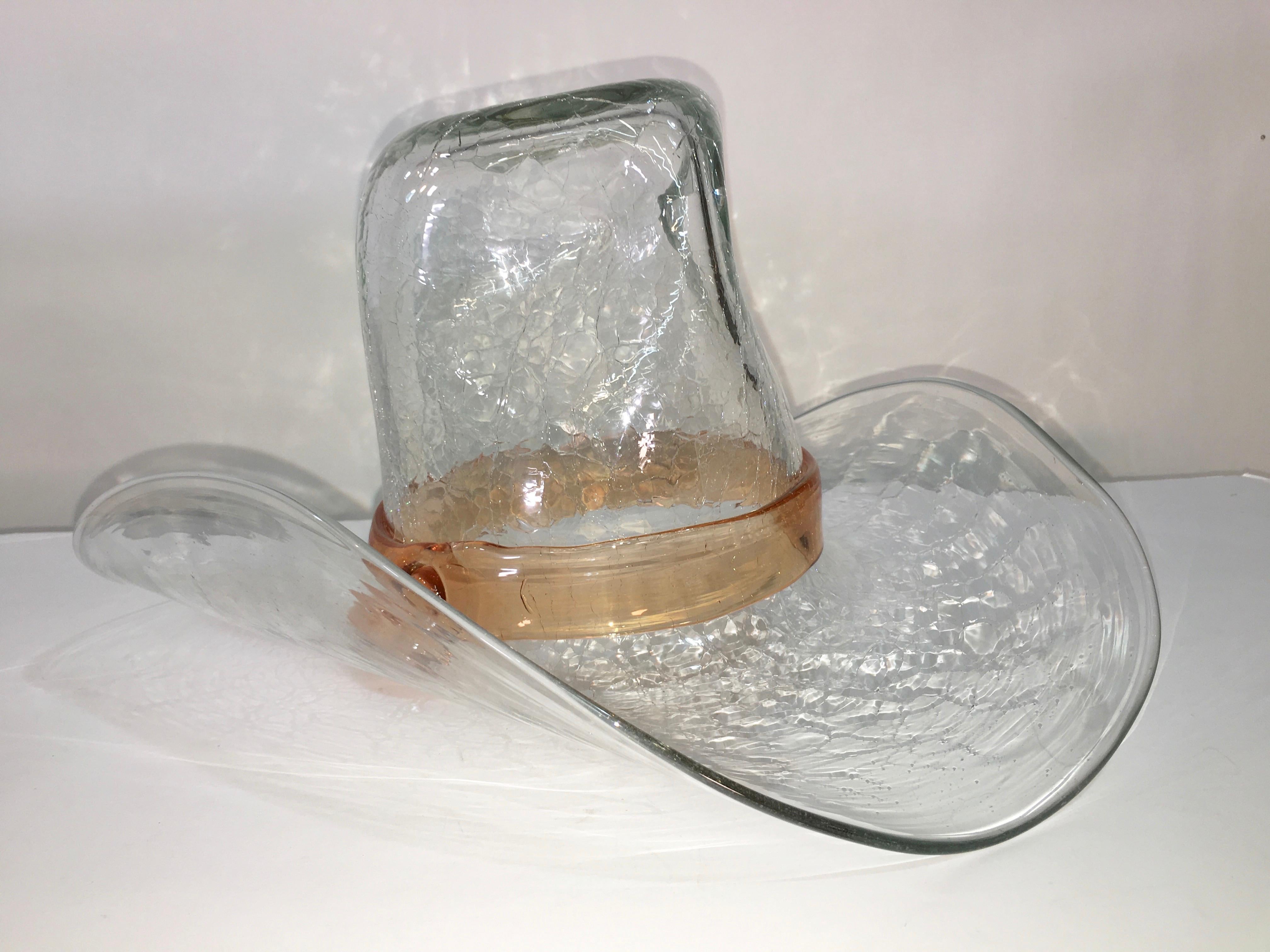 Cowboy Hat Ice Bucket by Don Shepherd for Blenko Glass 1