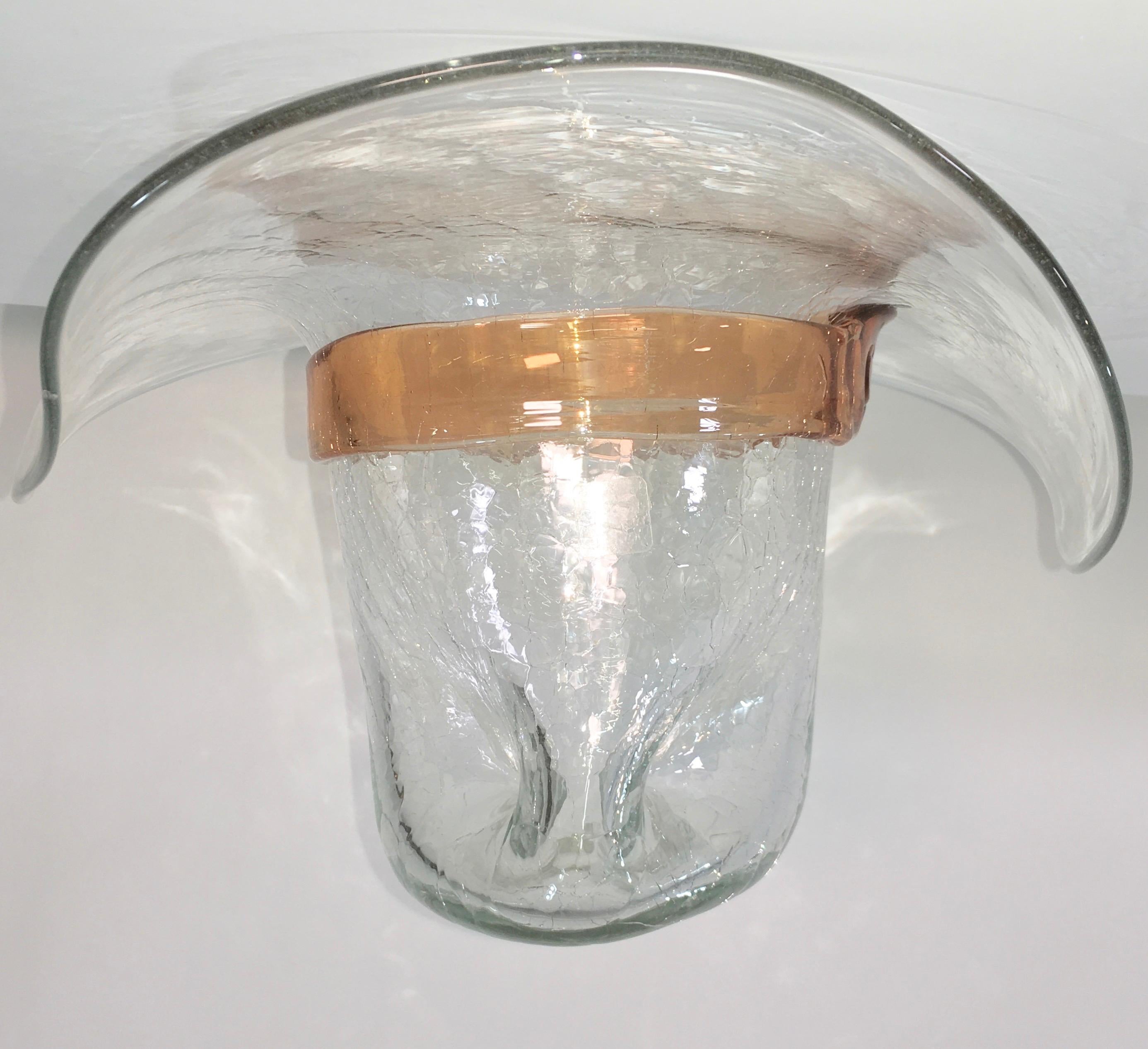 Cowboy Hat Ice Bucket by Don Shepherd for Blenko Glass 6