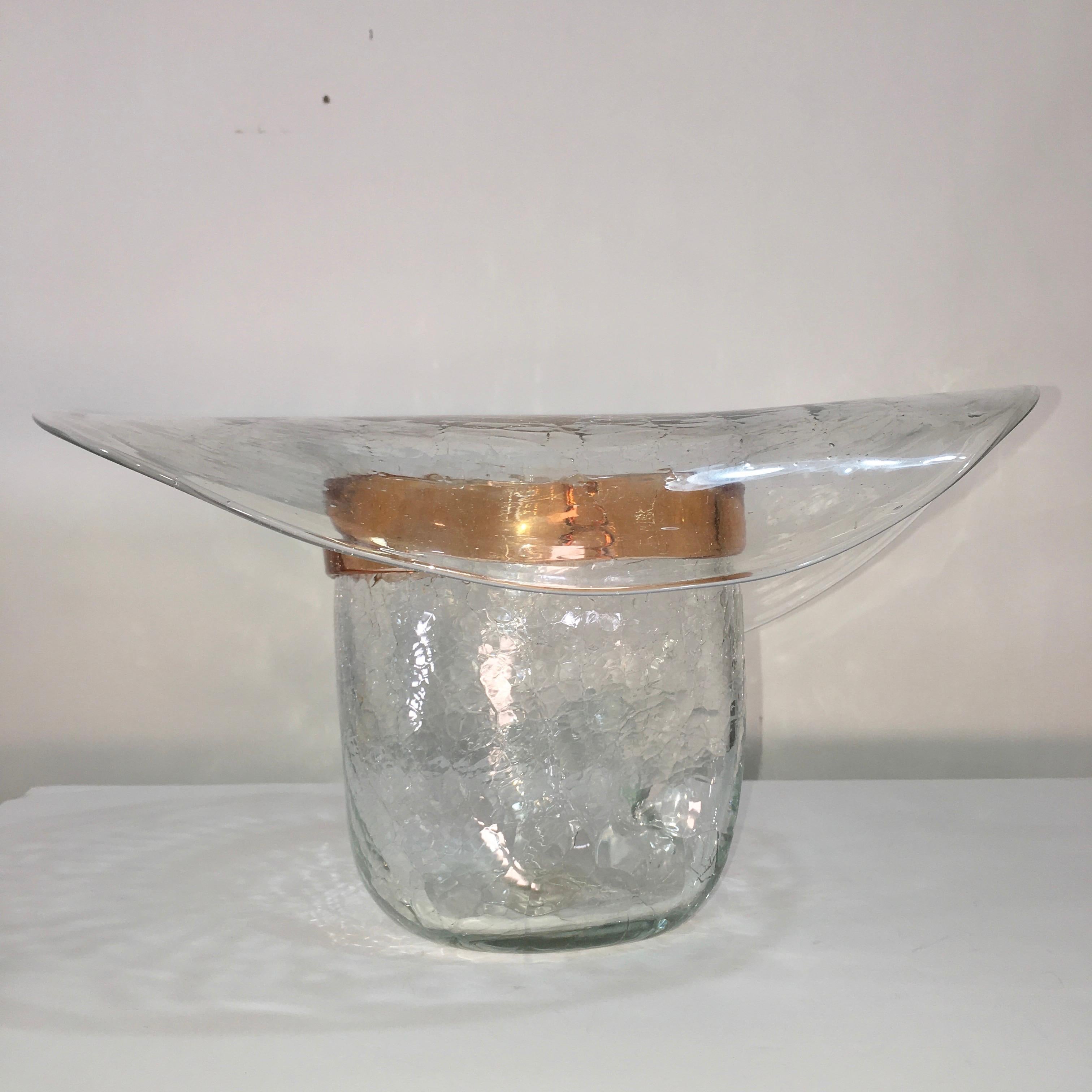 blenko glass top hat