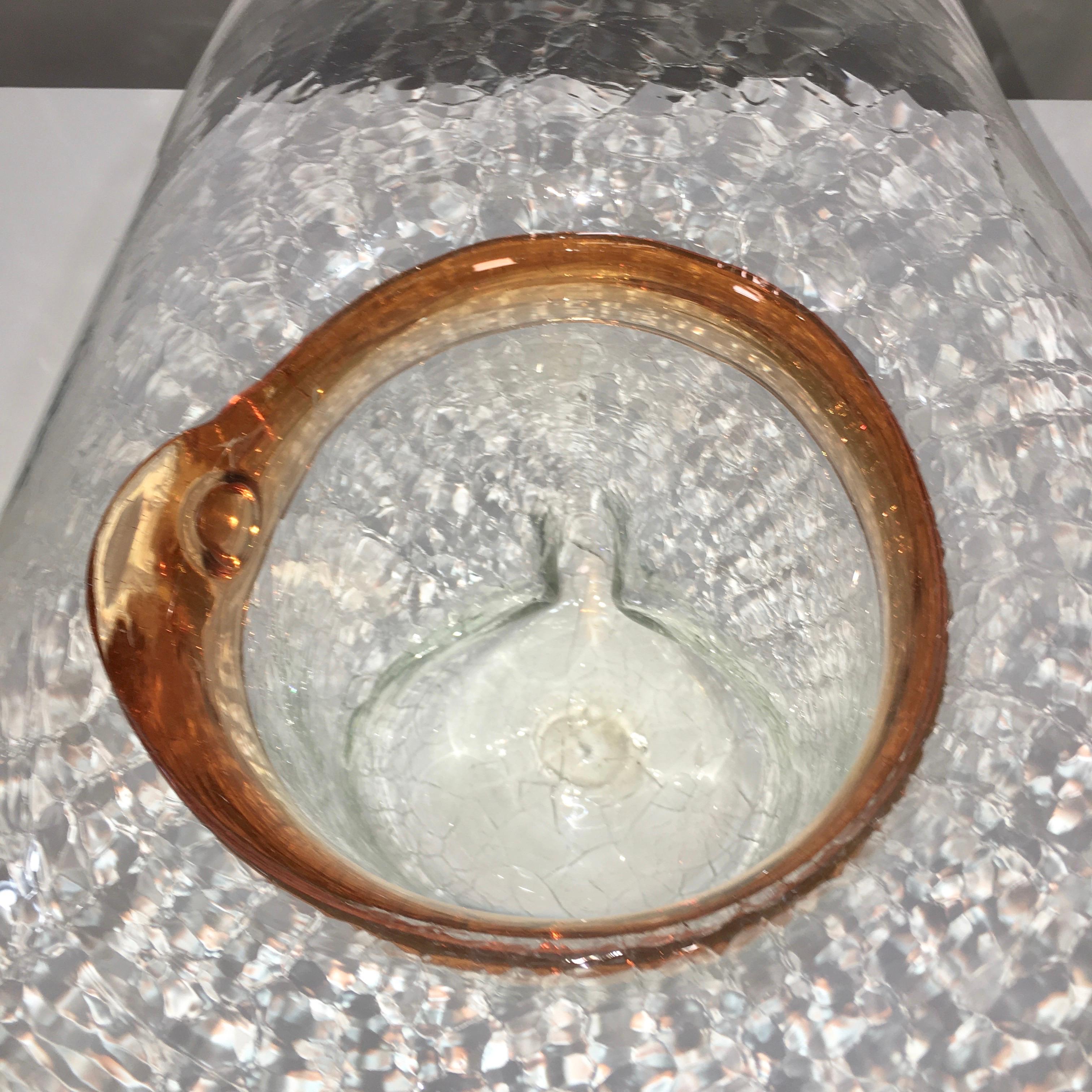 Cowboy Hat Ice Bucket by Don Shepherd for Blenko Glass In Good Condition In Hanover, MA