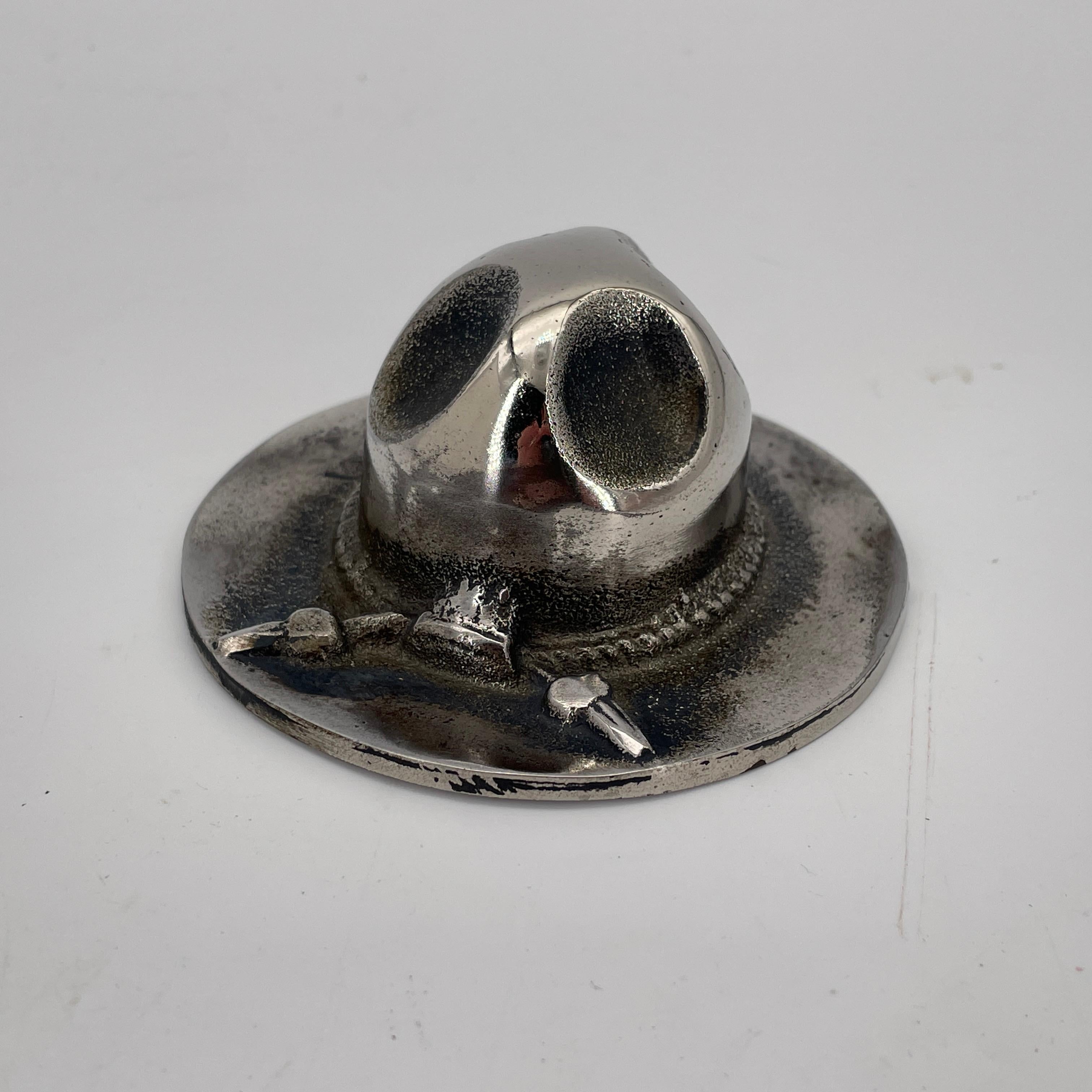 Calco Cappello da cowboy in nichel fermacarte Rough Rider 1st US Volunteer Calvary Western