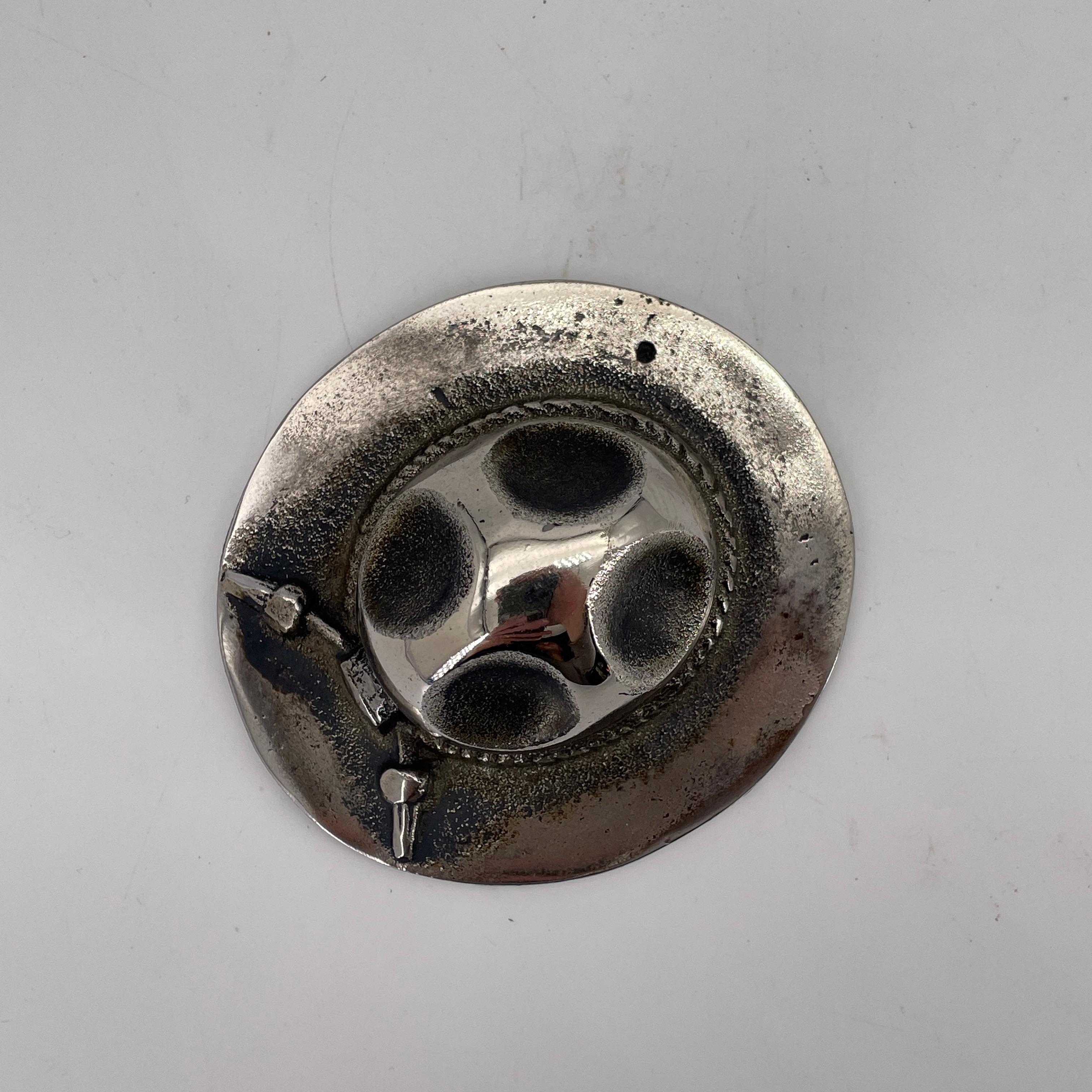 Cappello da cowboy in nichel fermacarte Rough Rider 1st US Volunteer Calvary Western In condizioni deteriorate a Hyattsville, MD