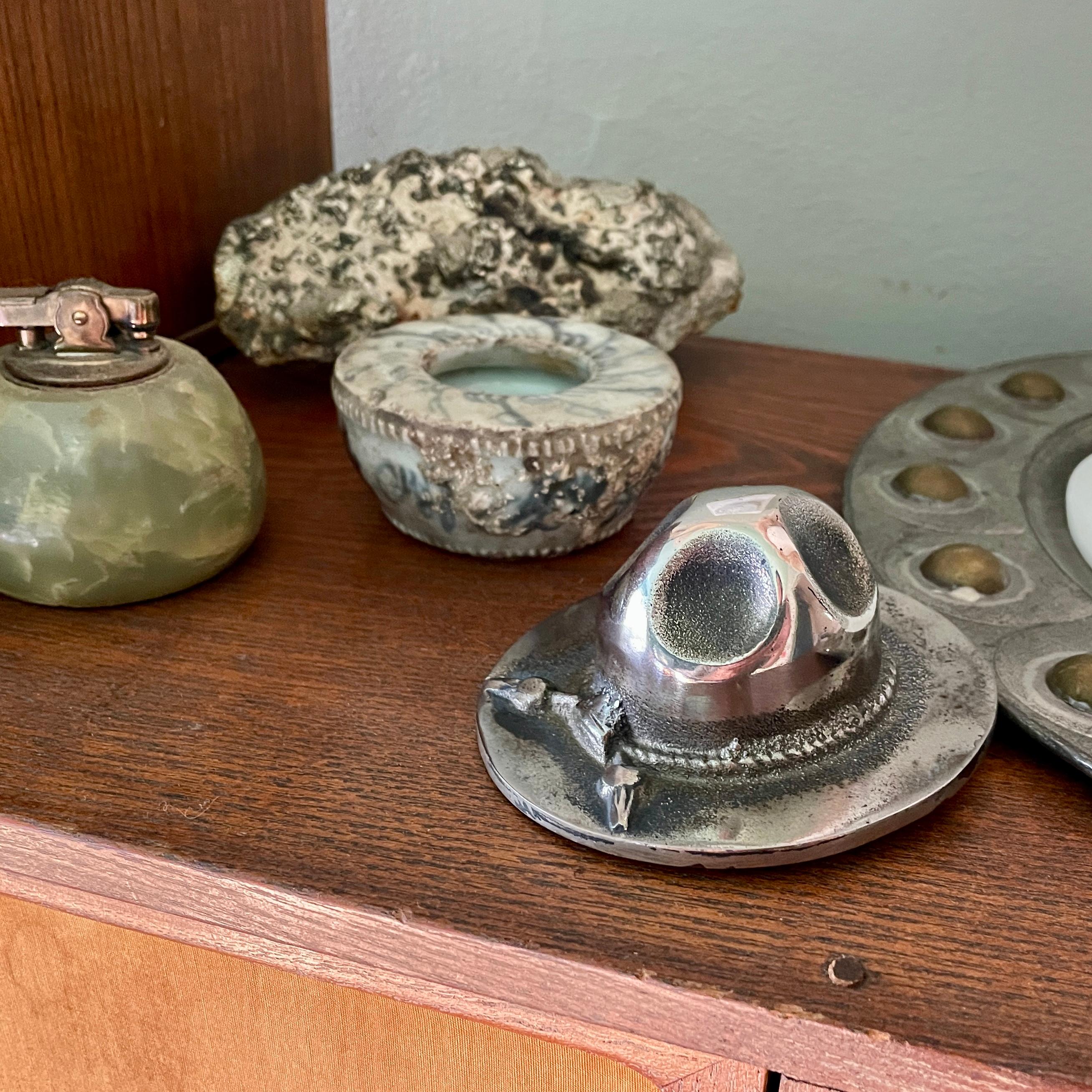 Ferro Cappello da cowboy in nichel fermacarte Rough Rider 1st US Volunteer Calvary Western