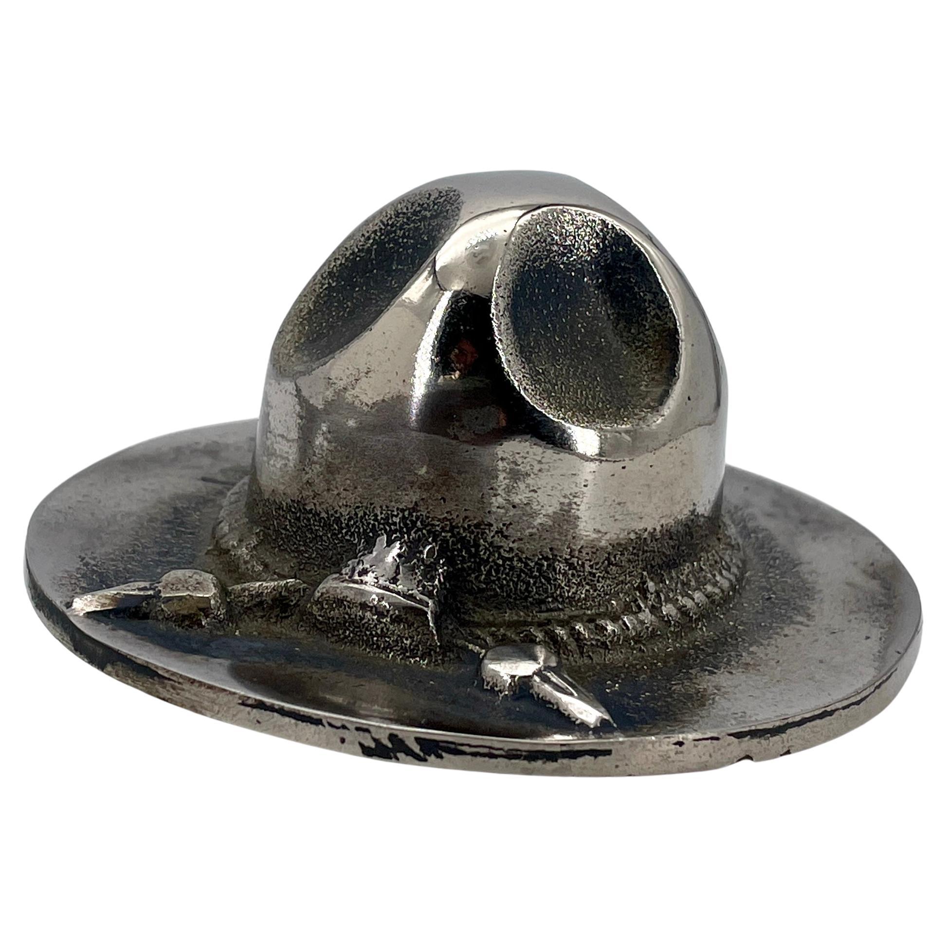 Cowboyhut Nickel Platte Briefbeschwerer Rough Rider 1. US Volunteer Calvary Western