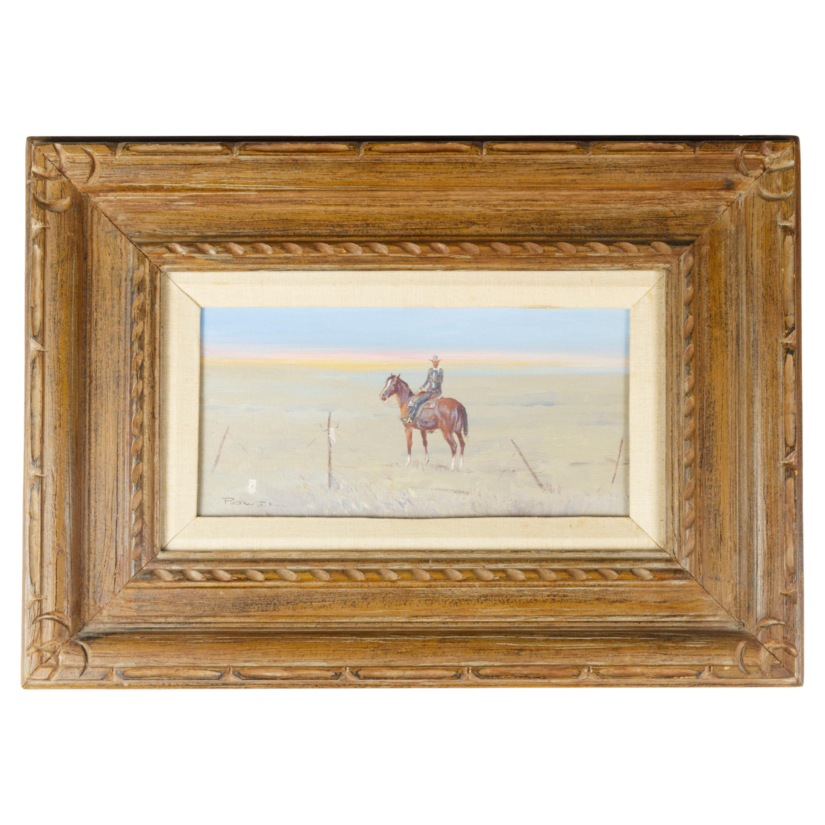 "Cowboy on the Plains" Original Oil Painting by Ace Powell