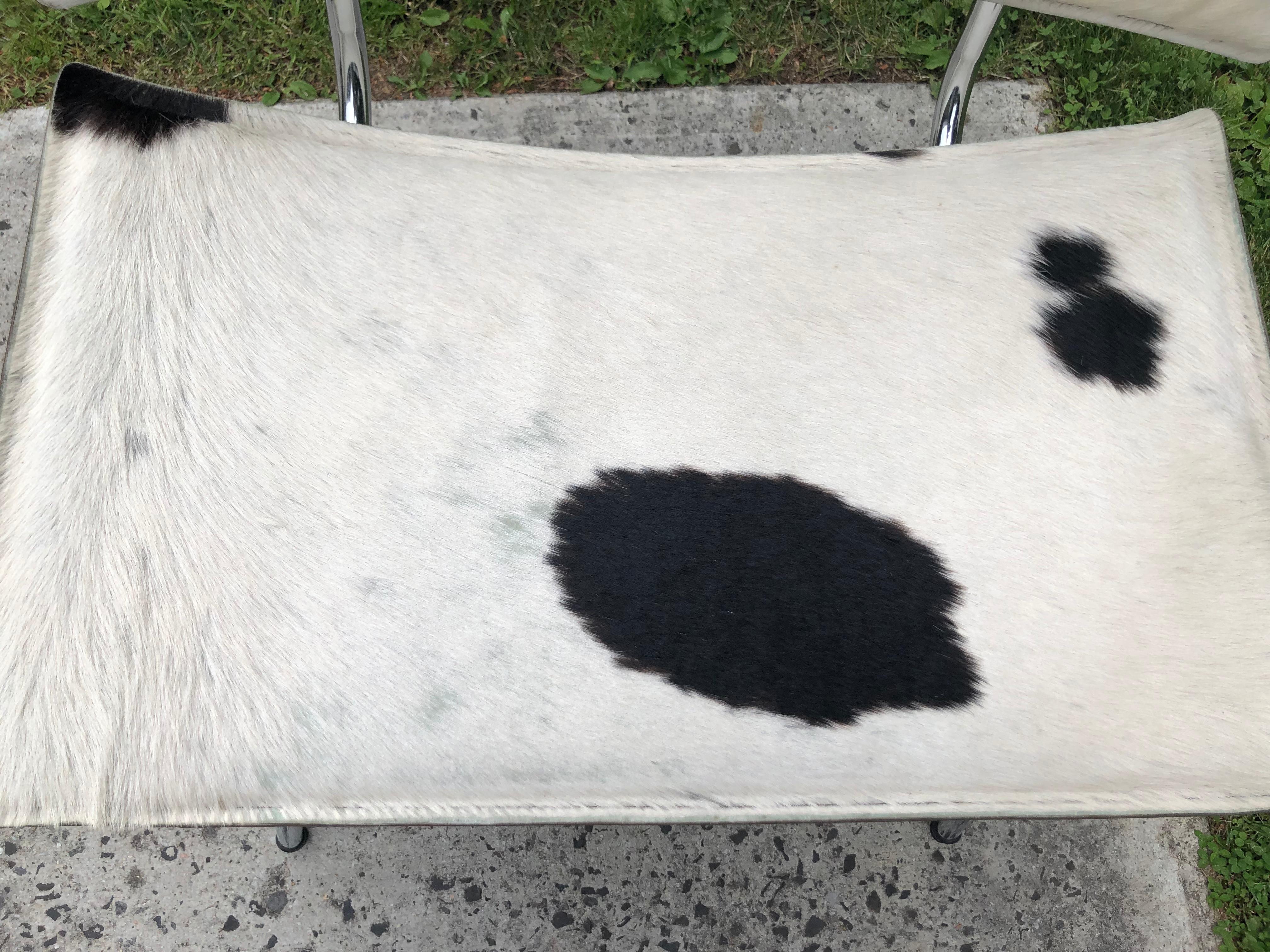 Cowhide and Chrome Eames Style Chair 6