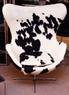 Pony Black and White Egg Armchair