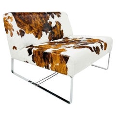 Cowhide & Chrome Lounge Chair