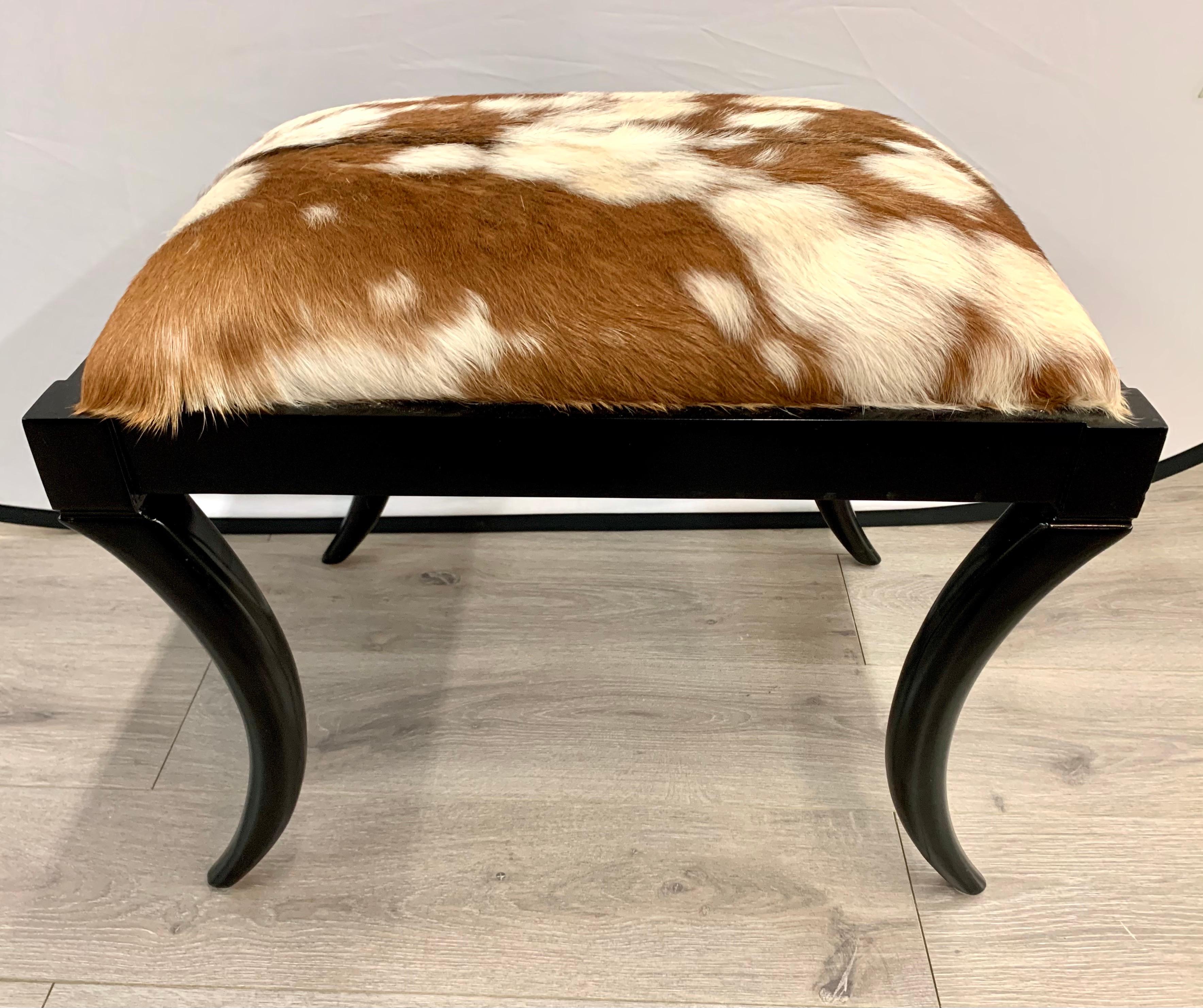 Newer upholstered cowhide adorns this bench or stool. Great scale and better lines.
Now, more than ever, home is where the heart is.