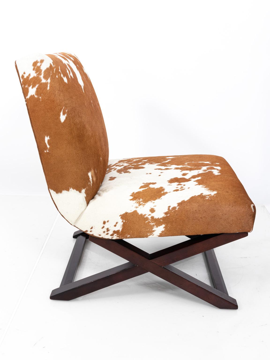 Cowhide Covered Side Chair by Ralph Lauren In Good Condition In Stamford, CT
