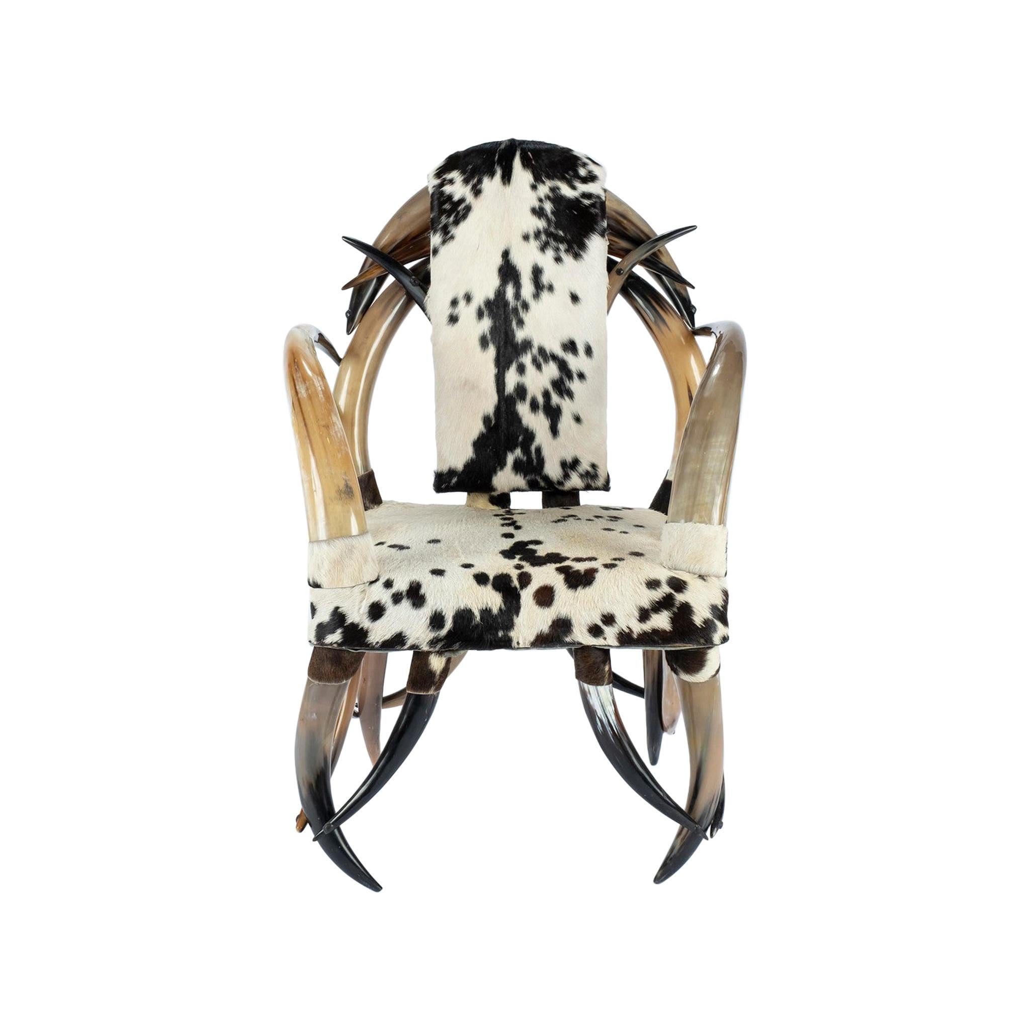 Pair of Modernist Italian Cowhide Chairs at 1stdibs