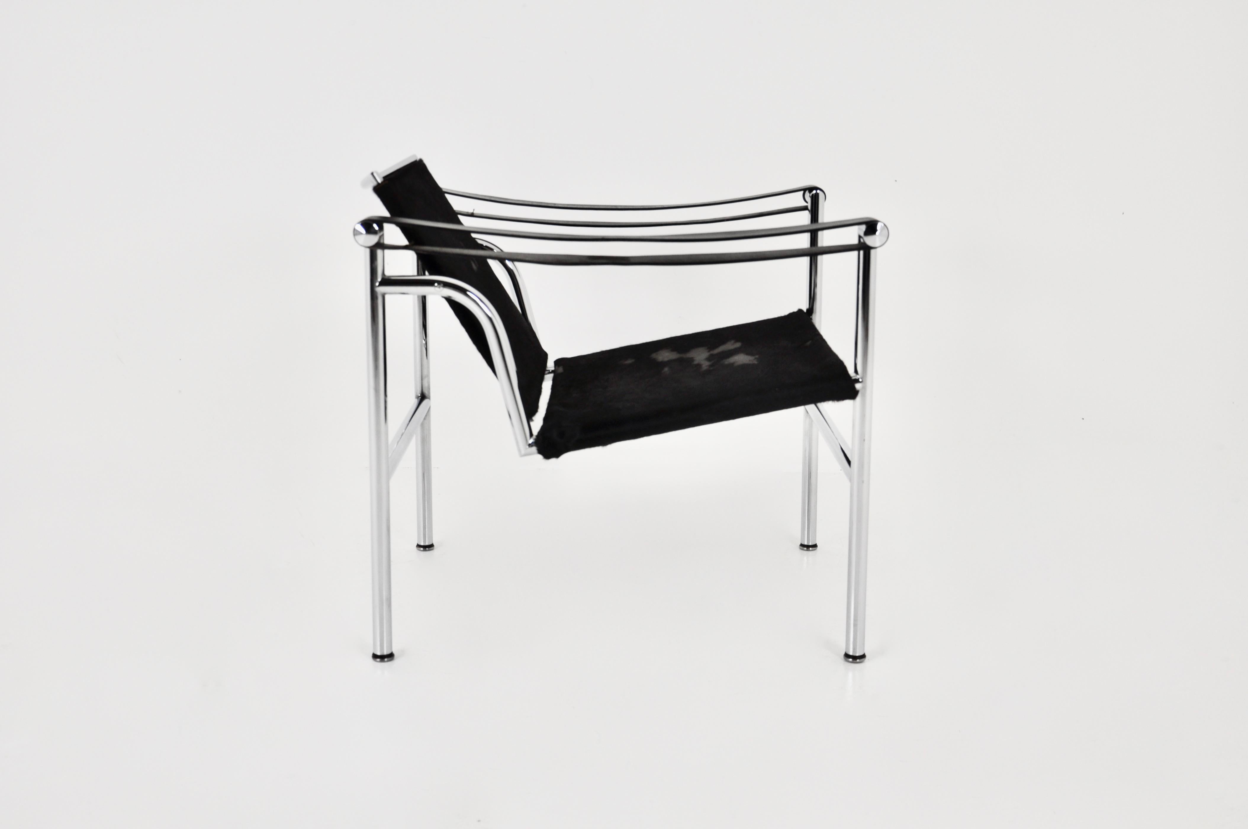 Sessel LC1 aus Rindsleder von Le Corbusier für Cassina, 1970er Jahre im Zustand „Gut“ im Angebot in Lasne, BE