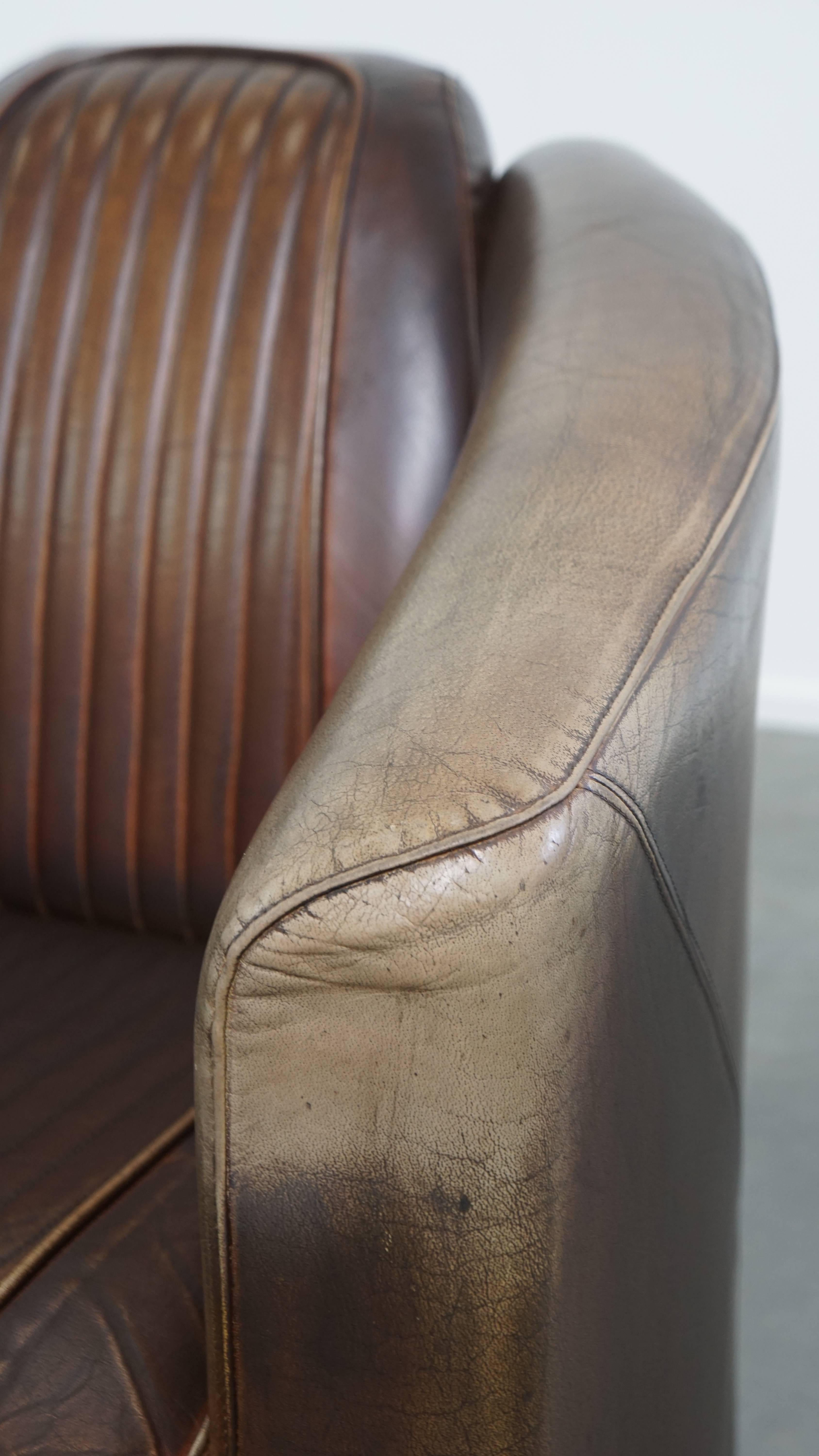 Poltrona Chesterfield Aviator in pelle di vacchetta in vendita 4