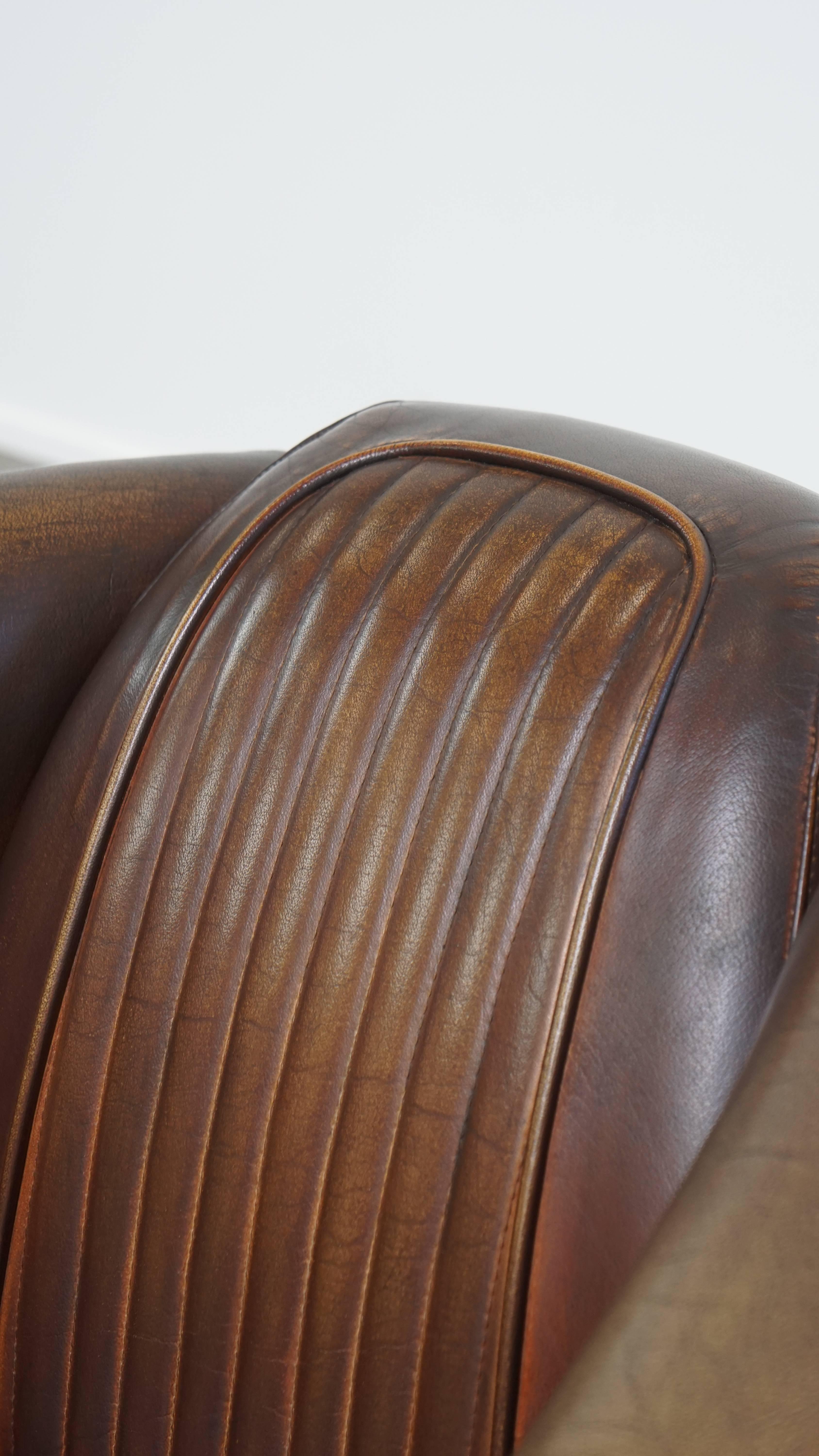 Poltrona Chesterfield Aviator in pelle di vacchetta in vendita 5