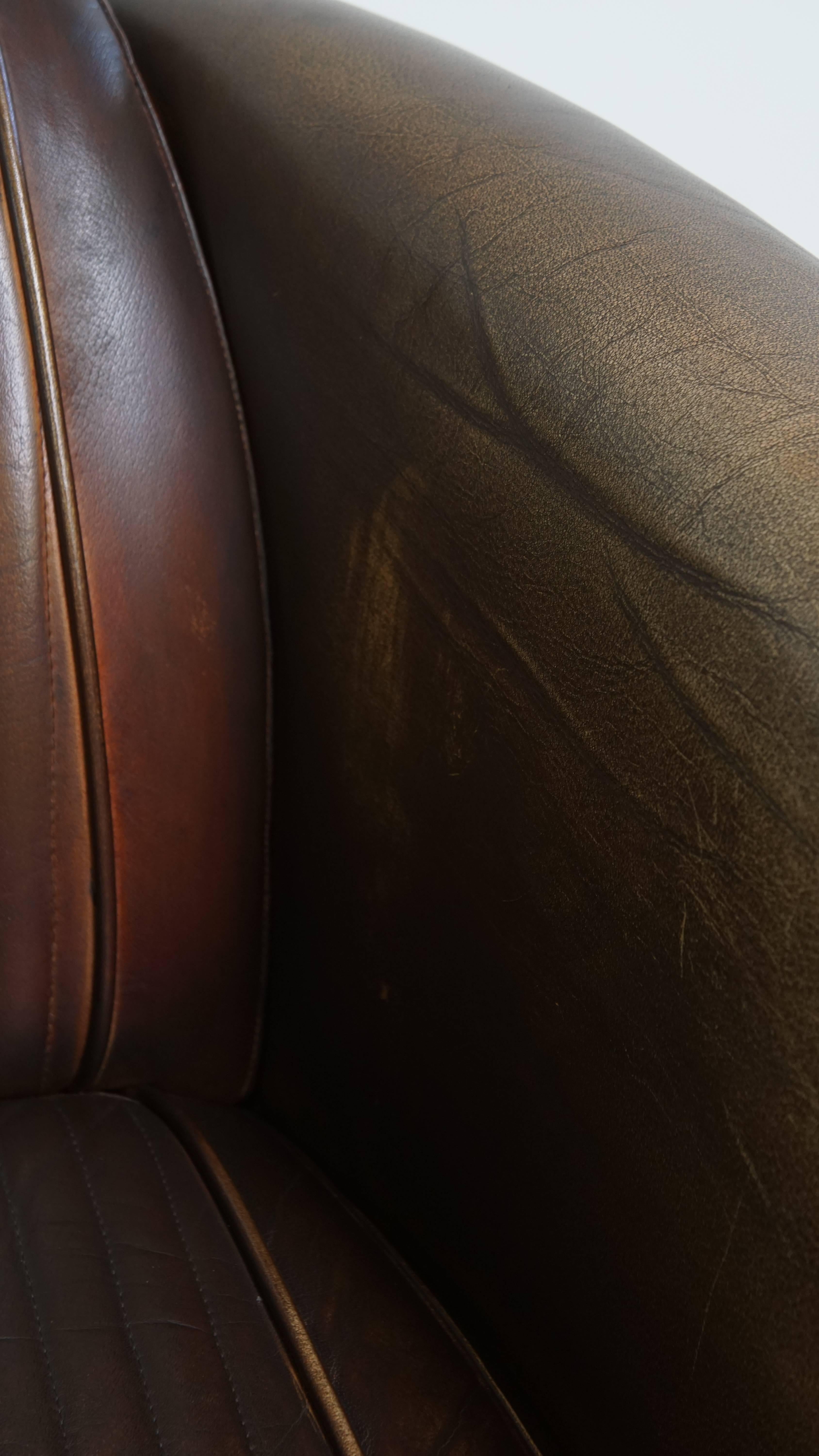 Poltrona Chesterfield Aviator in pelle di vacchetta in vendita 7